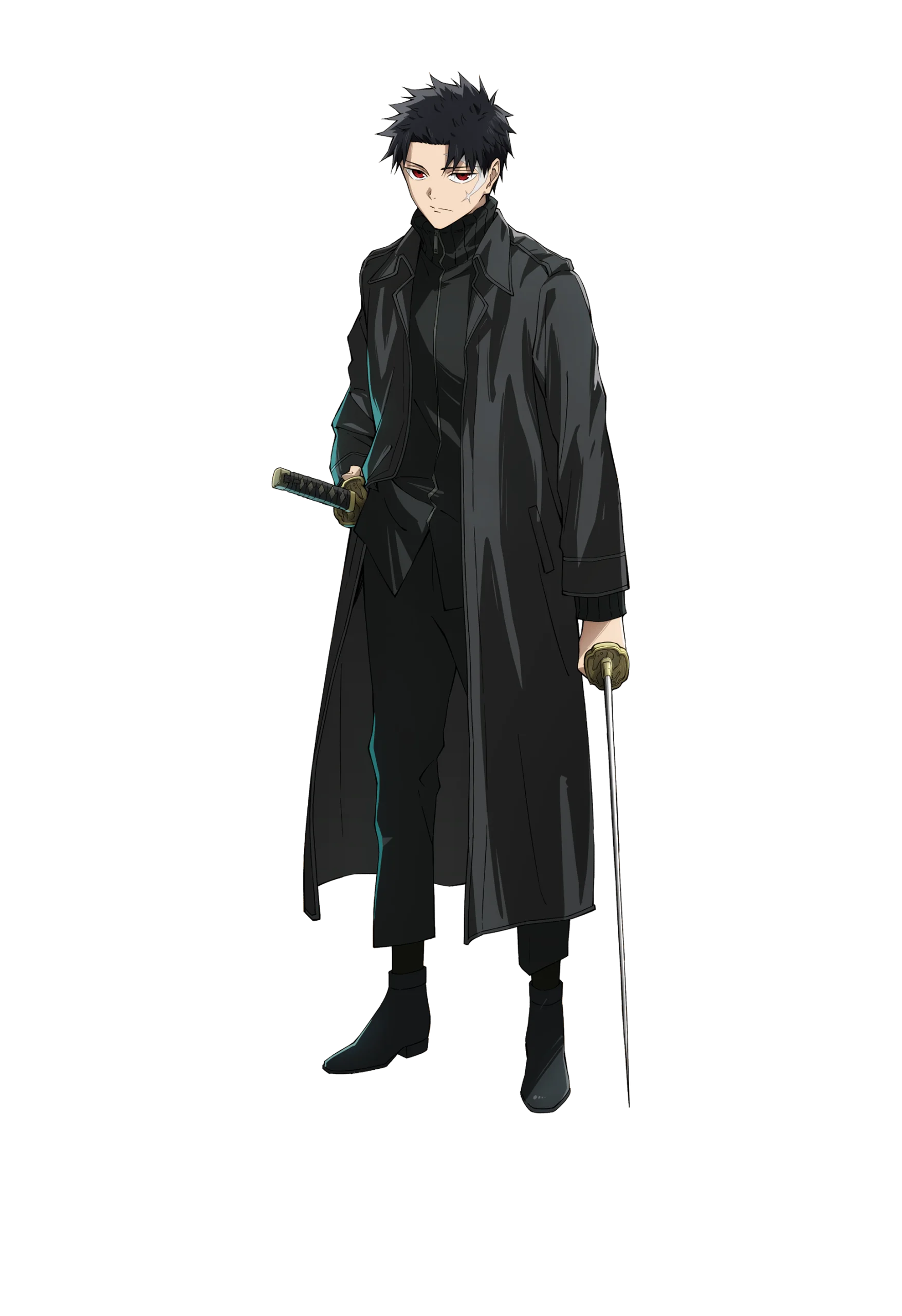 Chihiro Rokuhira carries the Enchanted Blade Enten in official Kagurabachi artwork.