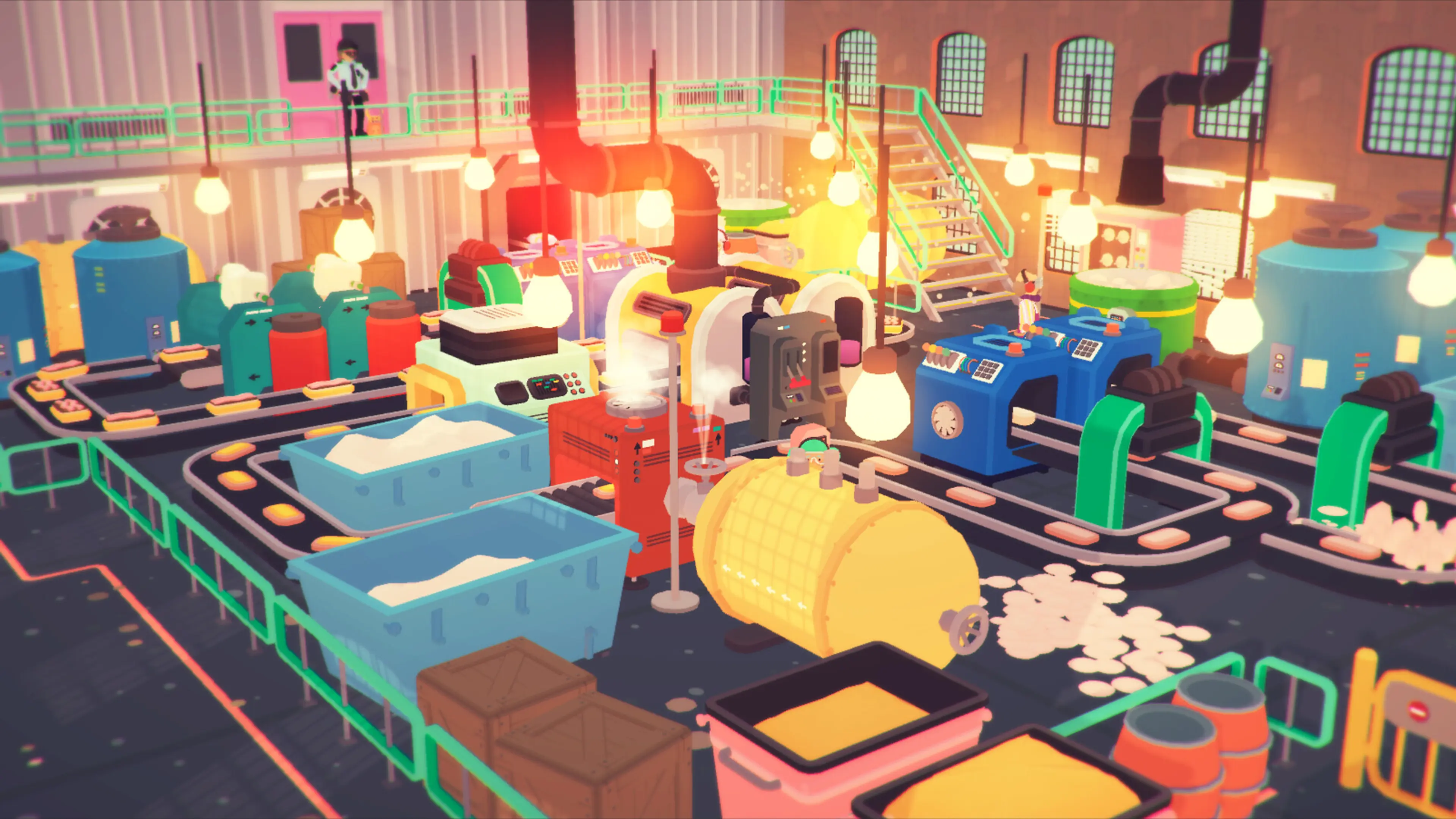 A decorated Ooblets interior filled with equipment and furniture.