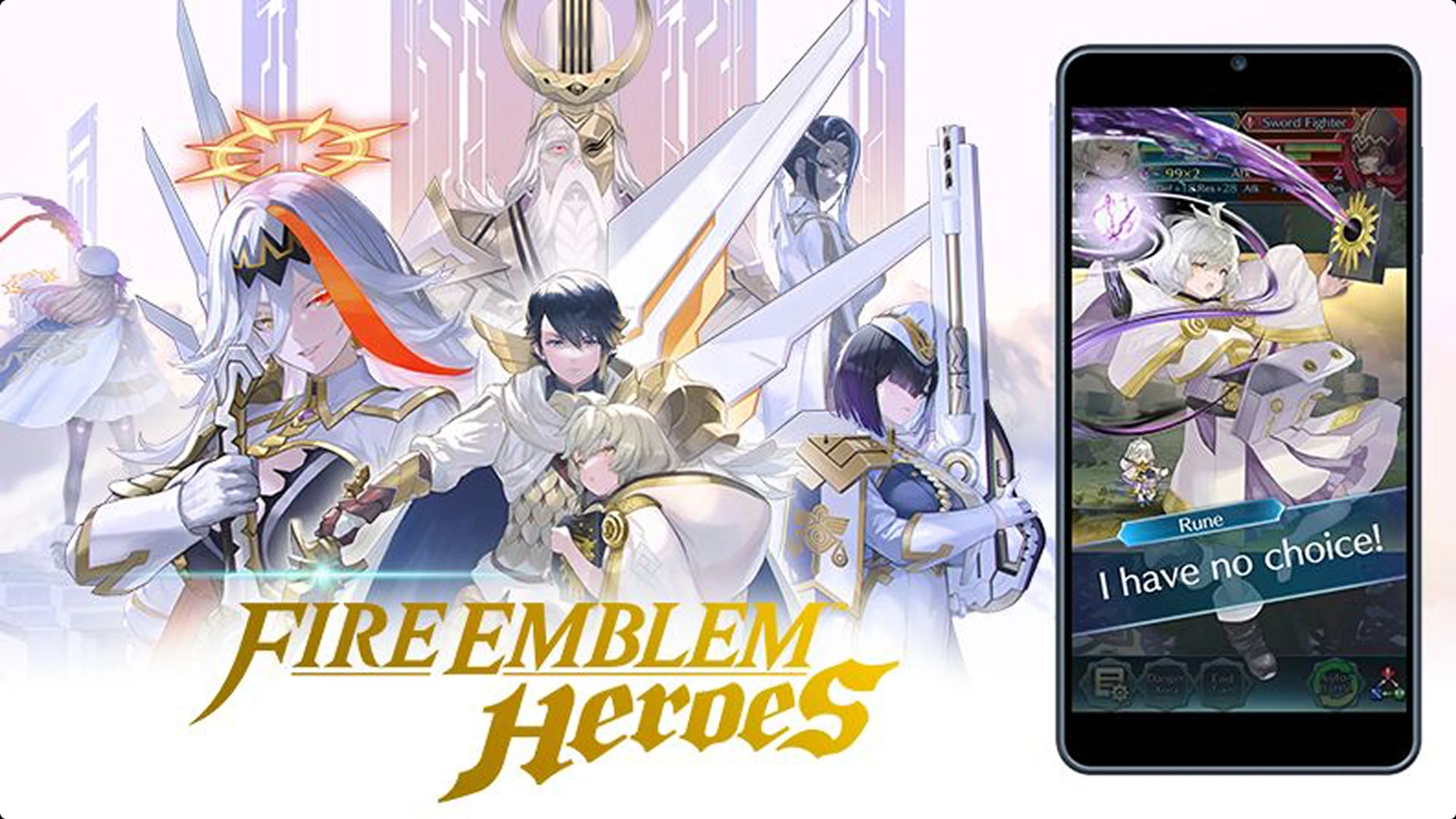 Fire Emblem Heroes characters gather in official Nintendo artwork.