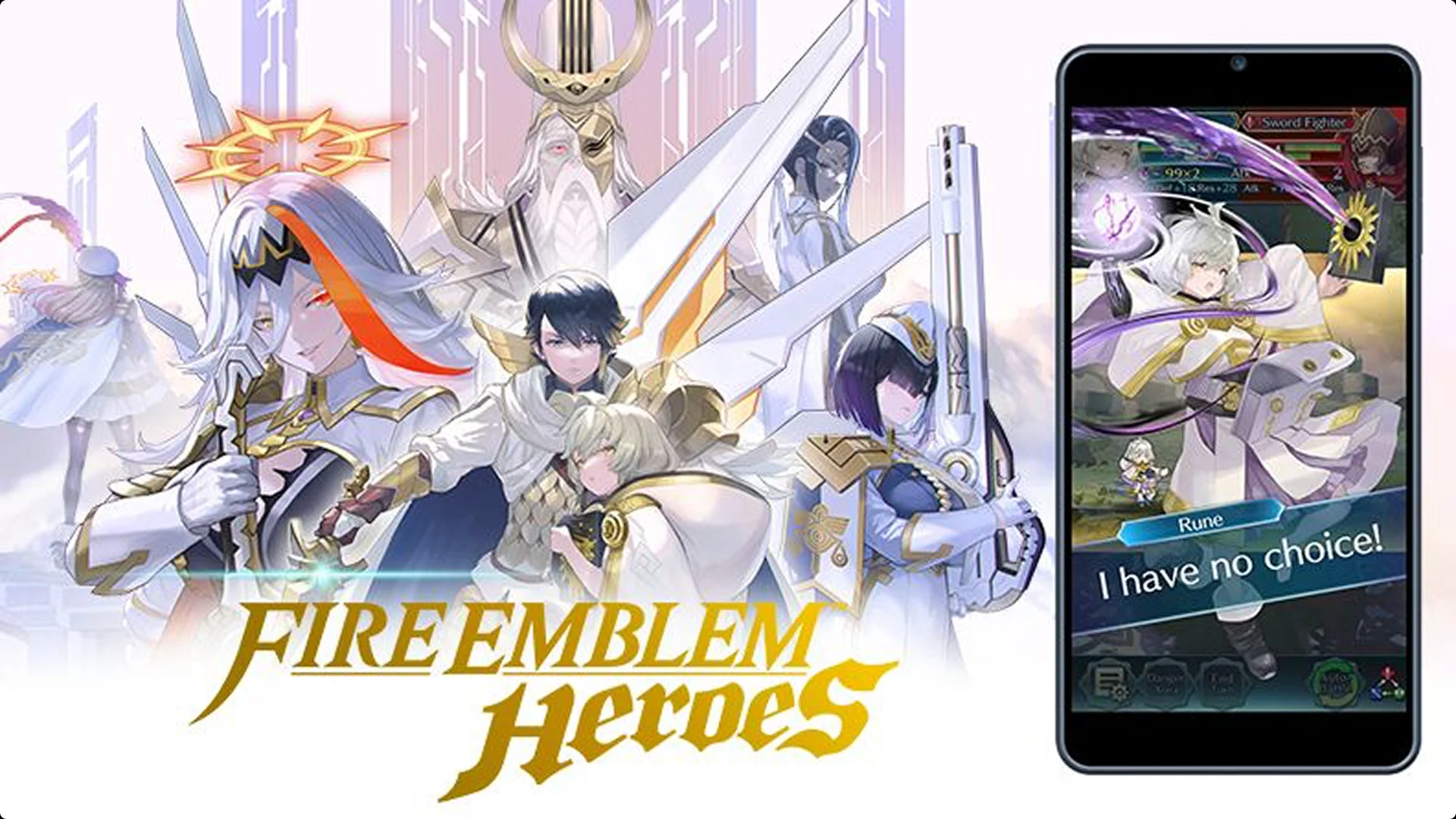 Fire Emblem Heroes characters gather in official Nintendo artwork.