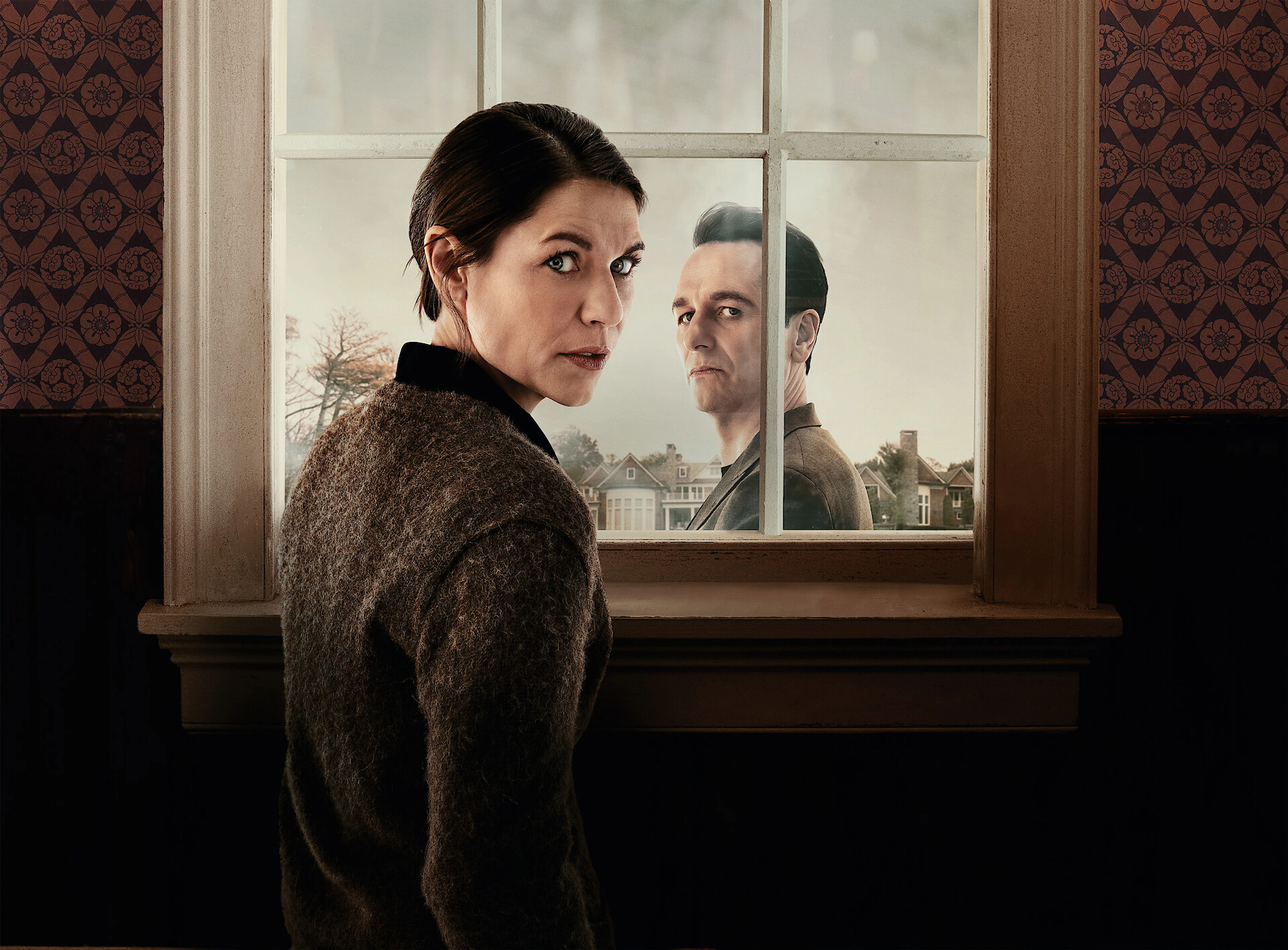Official The Beast in Me Season 1 key art showing Claire Danes and Matthew Rhys.