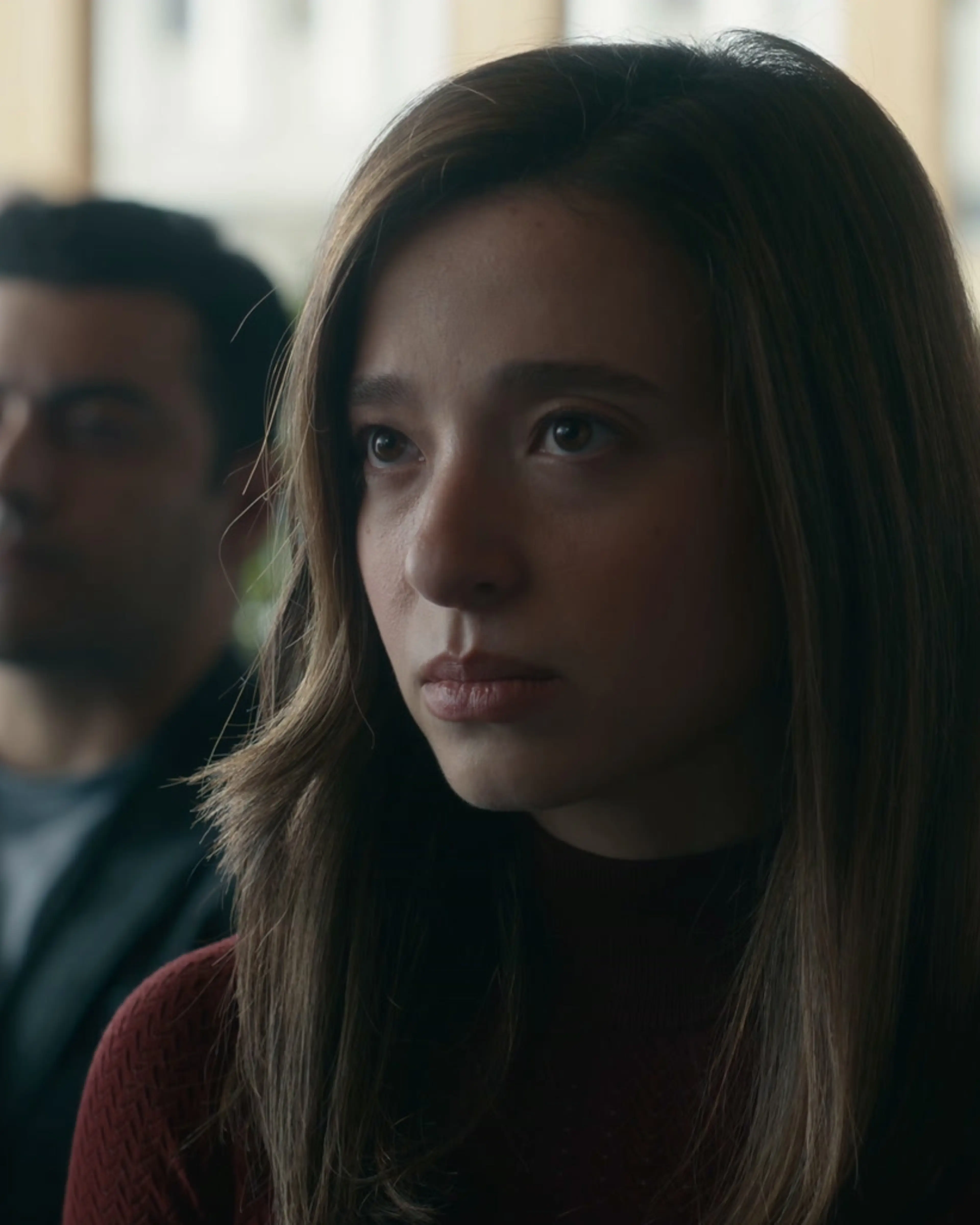 Mikey Madison as Frances Haugen in The Social Reckoning.