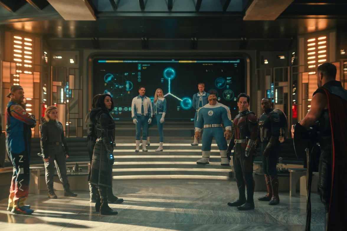 The Avengers, Fantastic Four, and other heroes gather in an official Avengers: Doomsday still.