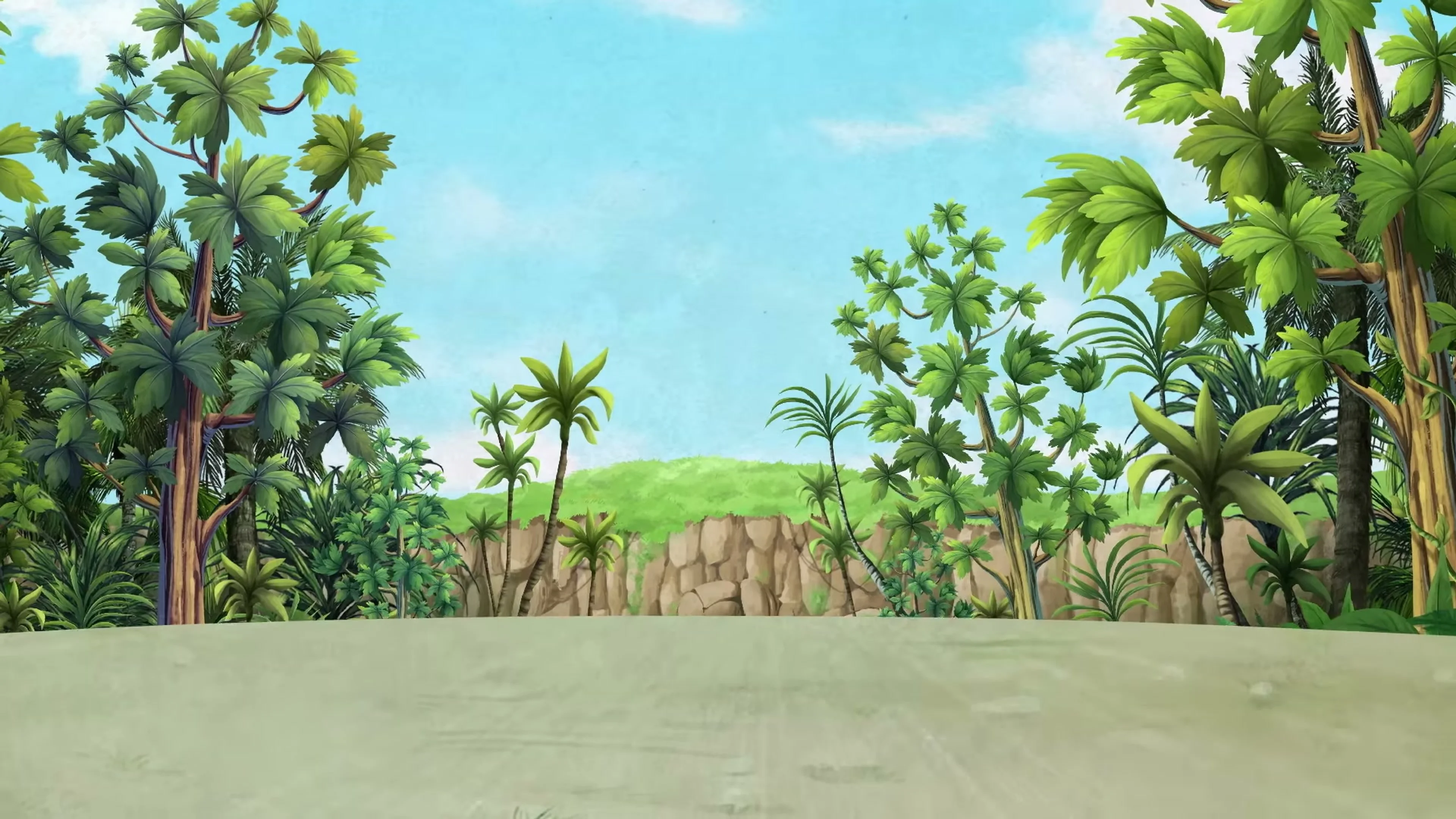 A jungle scene on the island in the official teaser.