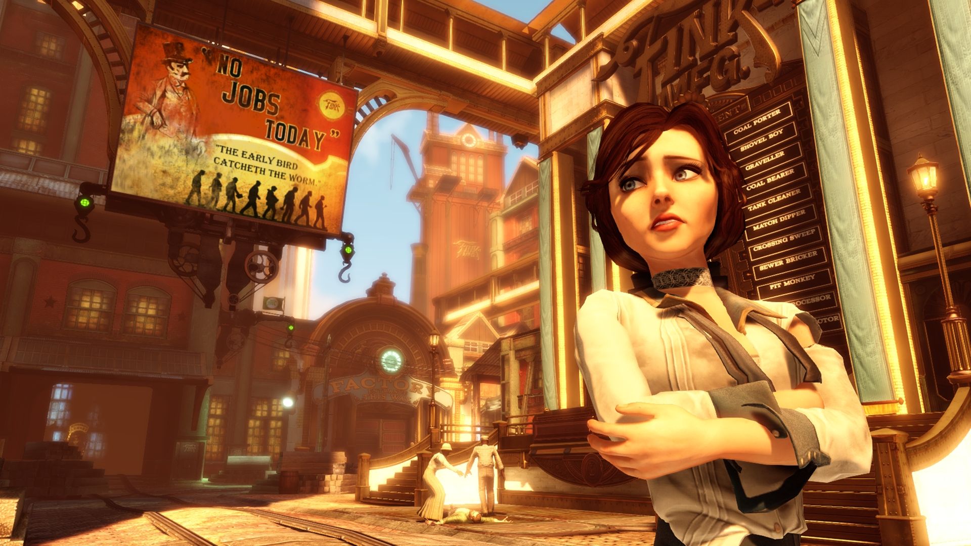 Elizabeth stands on a bright Columbia street beside a storefront.