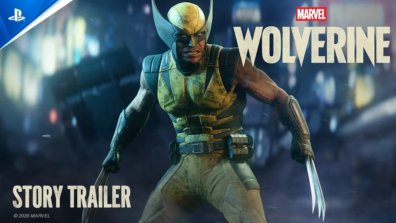 Marvel’s Wolverine stands with his claws extended in the official story trailer thumbnail
