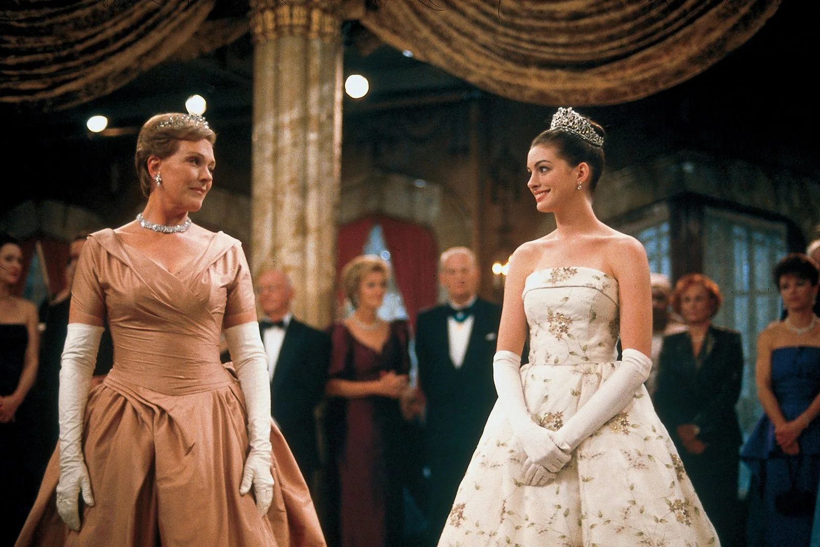 Queen Clarisse and Mia dressed for a royal event in The Princess Diaries.