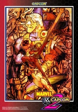 Original cover art for Marvel vs. Capcom 2: New Age of Heroes.