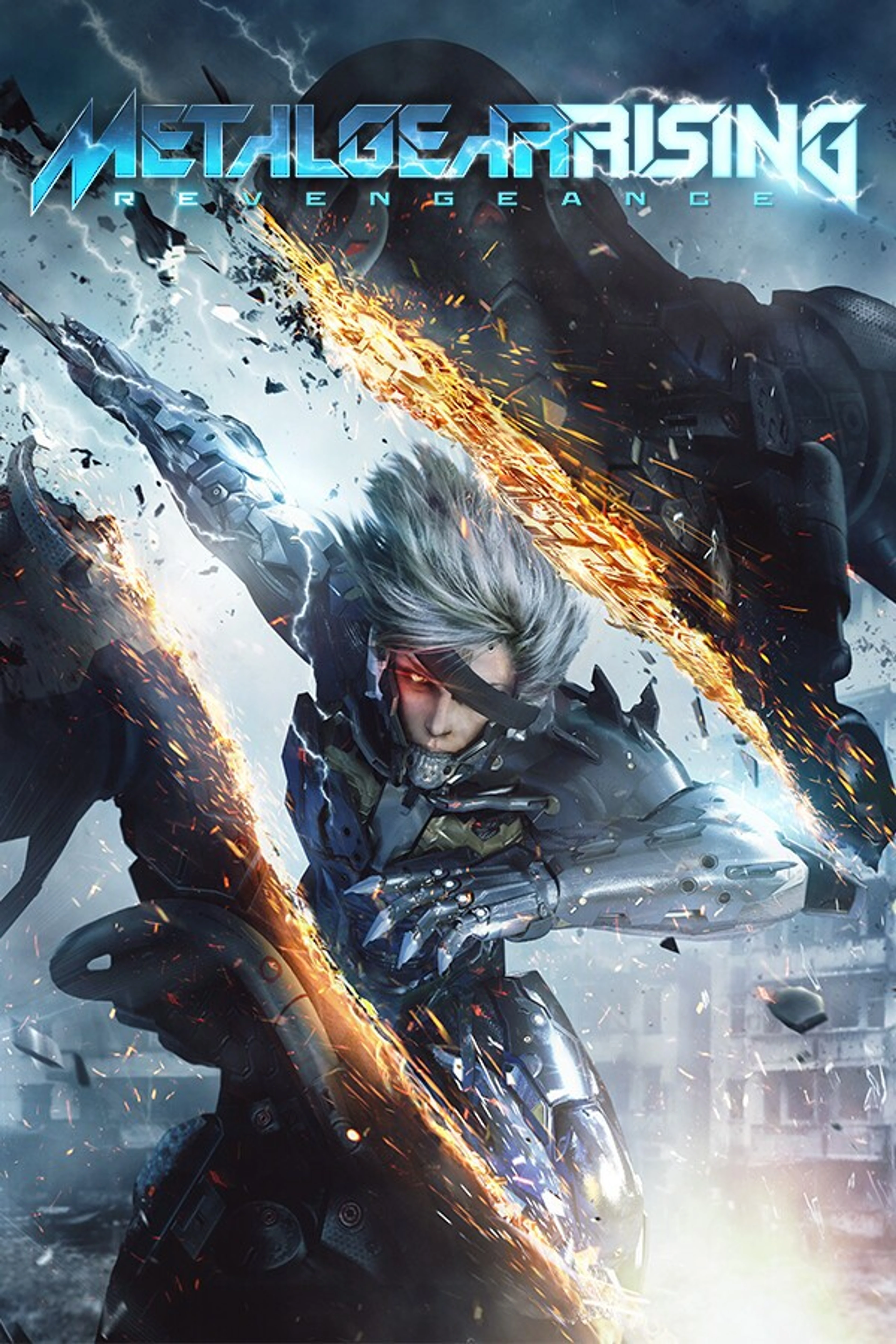 Official Metal Gear Rising: Revengeance cover showing Raiden and his sword.
