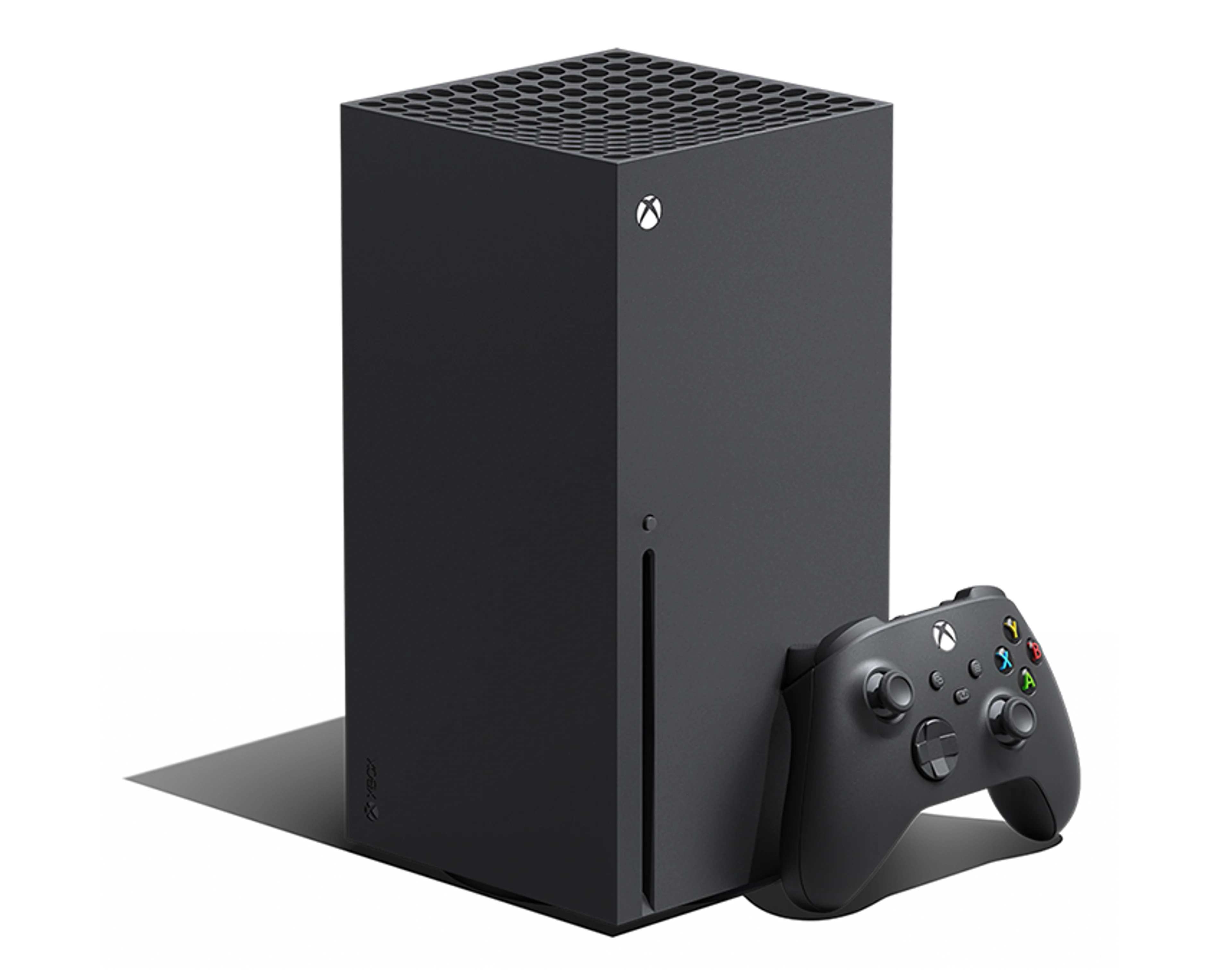 Black Xbox Series X 1 TB console with a matching controller