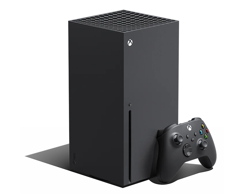 Black Xbox Series X 1 TB console with a matching controller