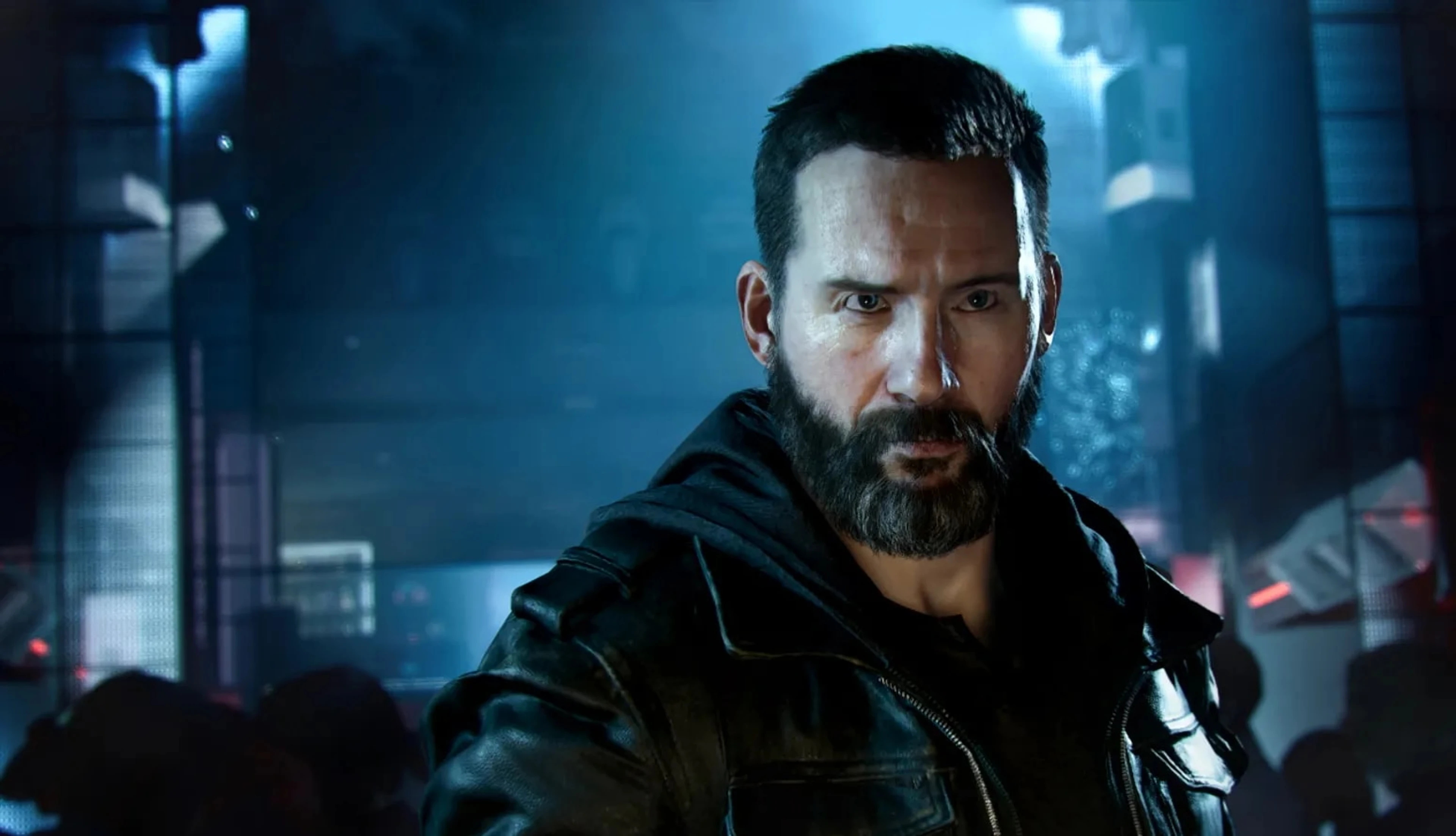 Captain Price faces the camera in a sharp blue-lit Modern Warfare 4 campaign image.