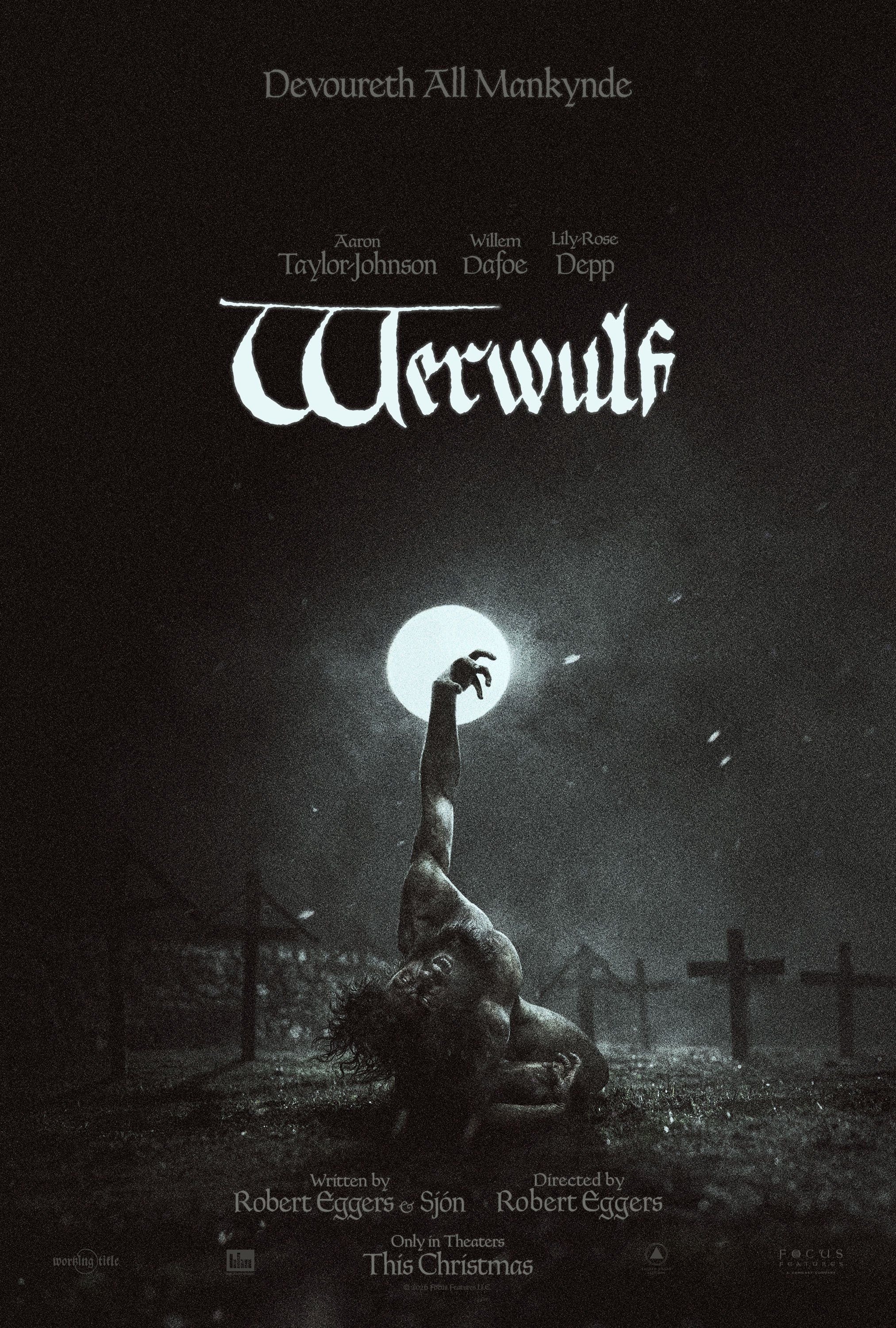 Werwulf poster showing a transformed figure reaching toward the moon.