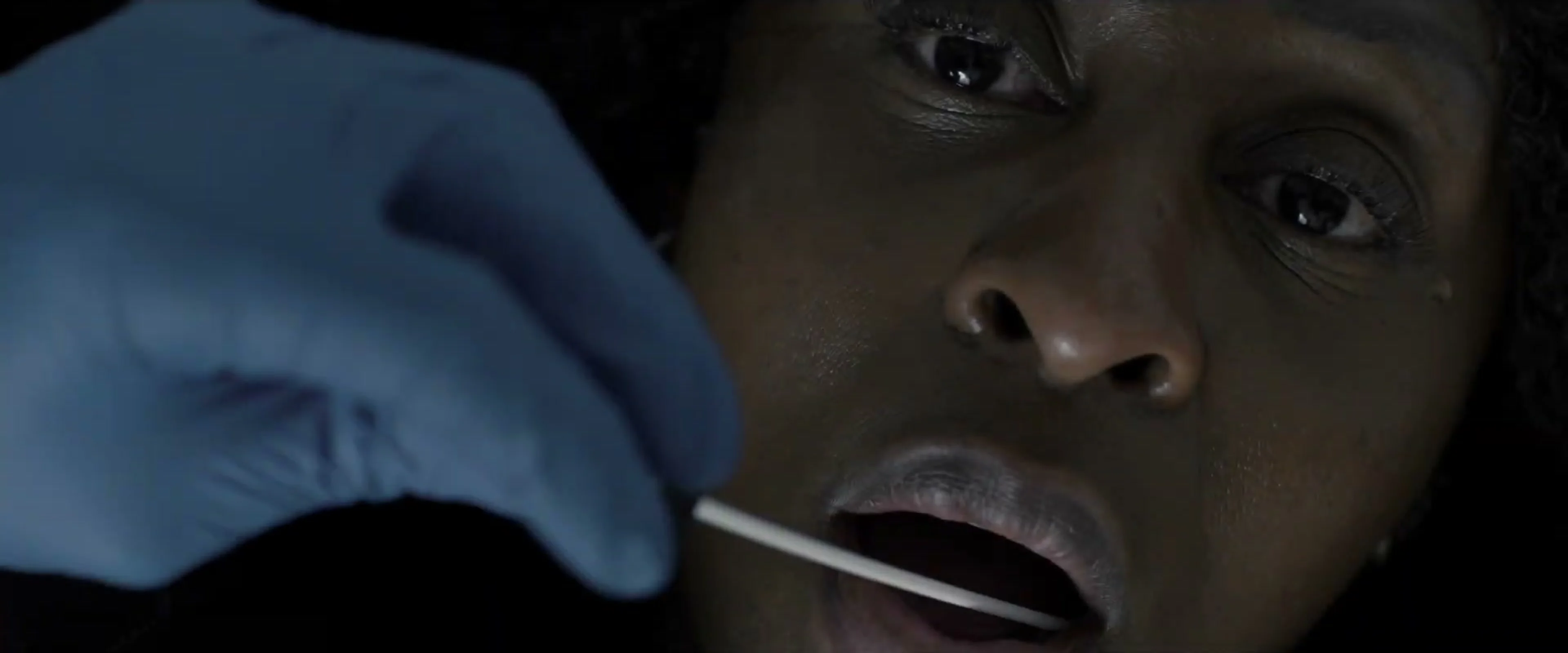 Cynthia Erivo as Tessa during a medical examination in Prima Facie.