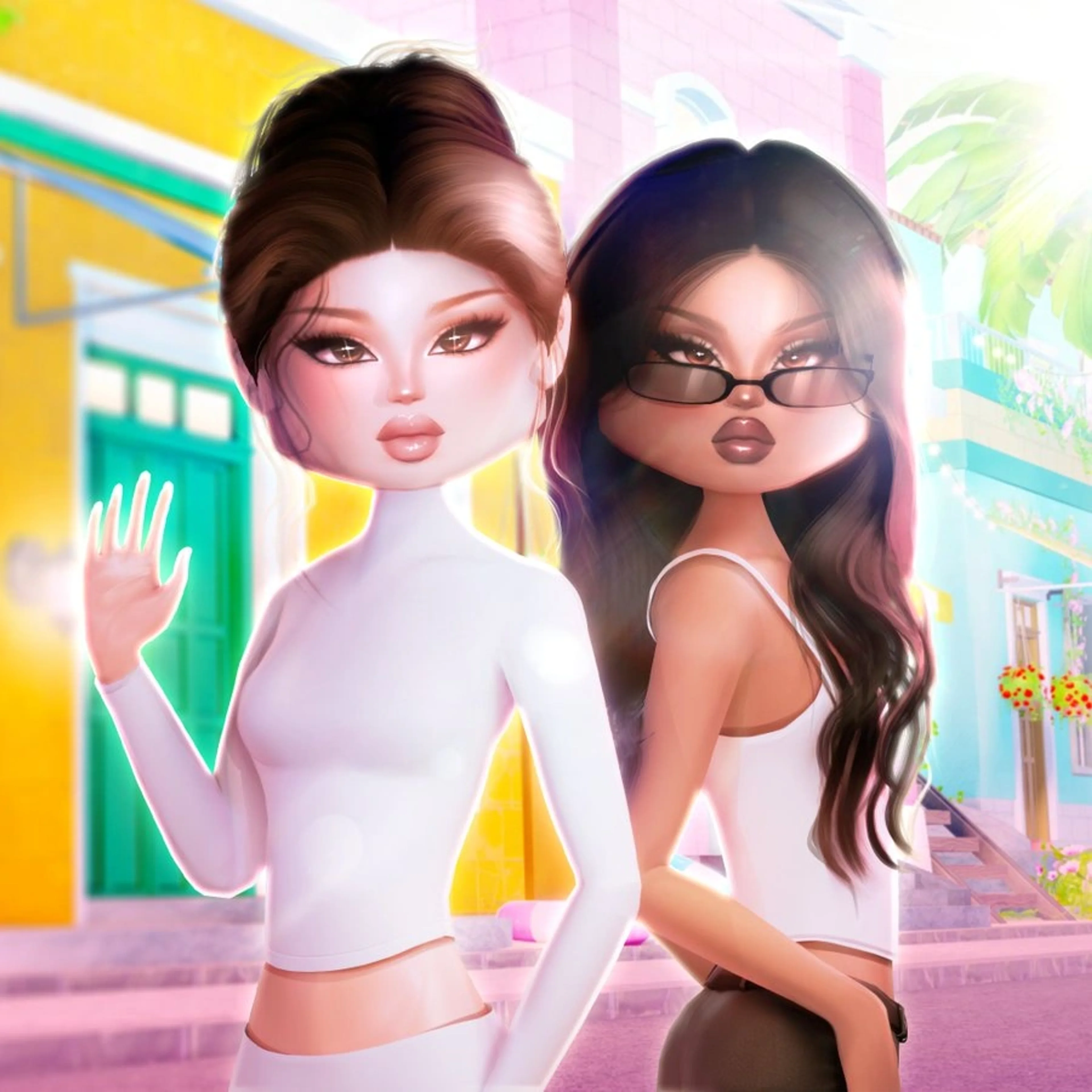 Lana and Lina together in official Dress To Impress Summer 2026 promotional art.