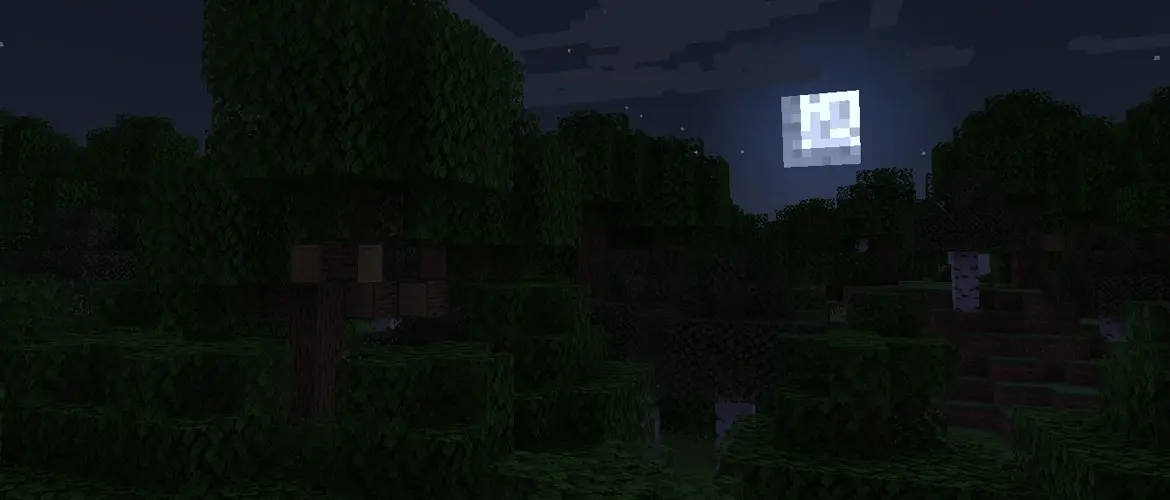 Official Minecraft art focused on surviving the first night in Survival mode.