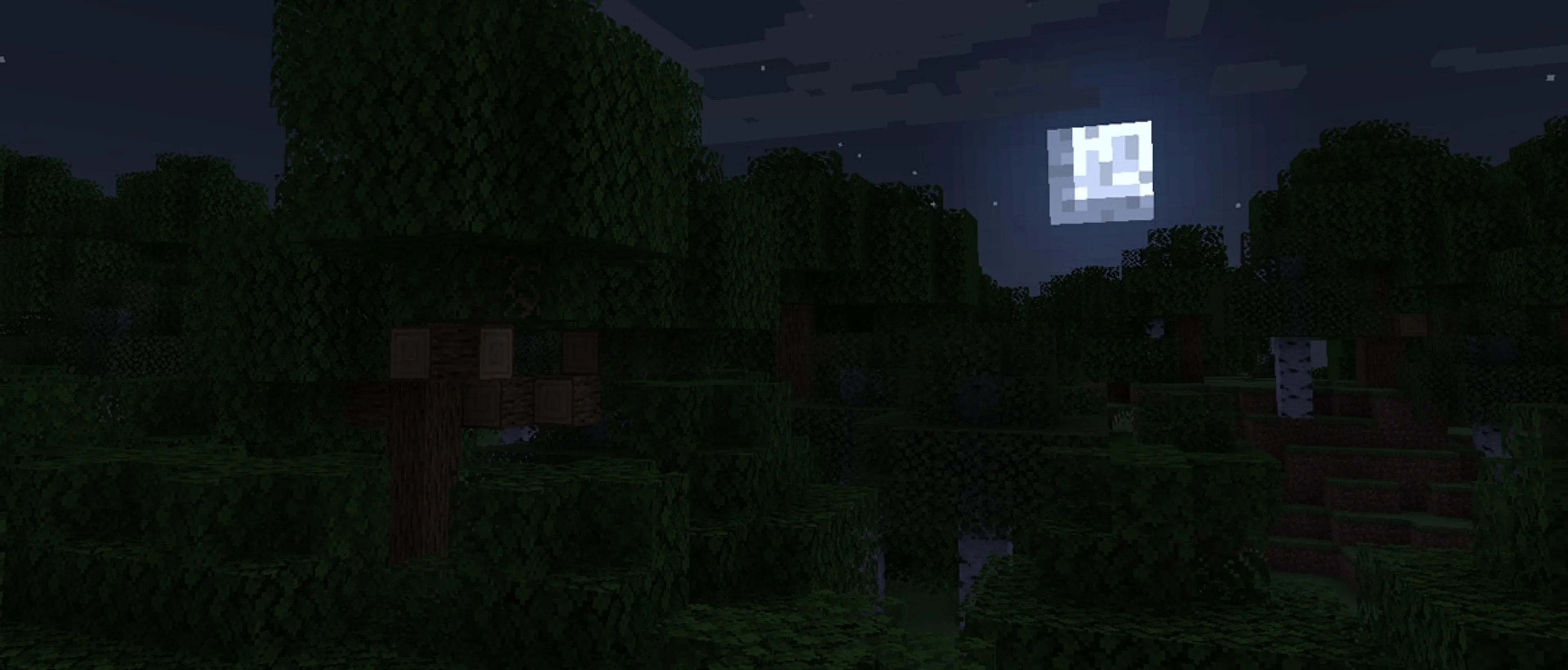 Official Minecraft art focused on surviving the first night in Survival mode.