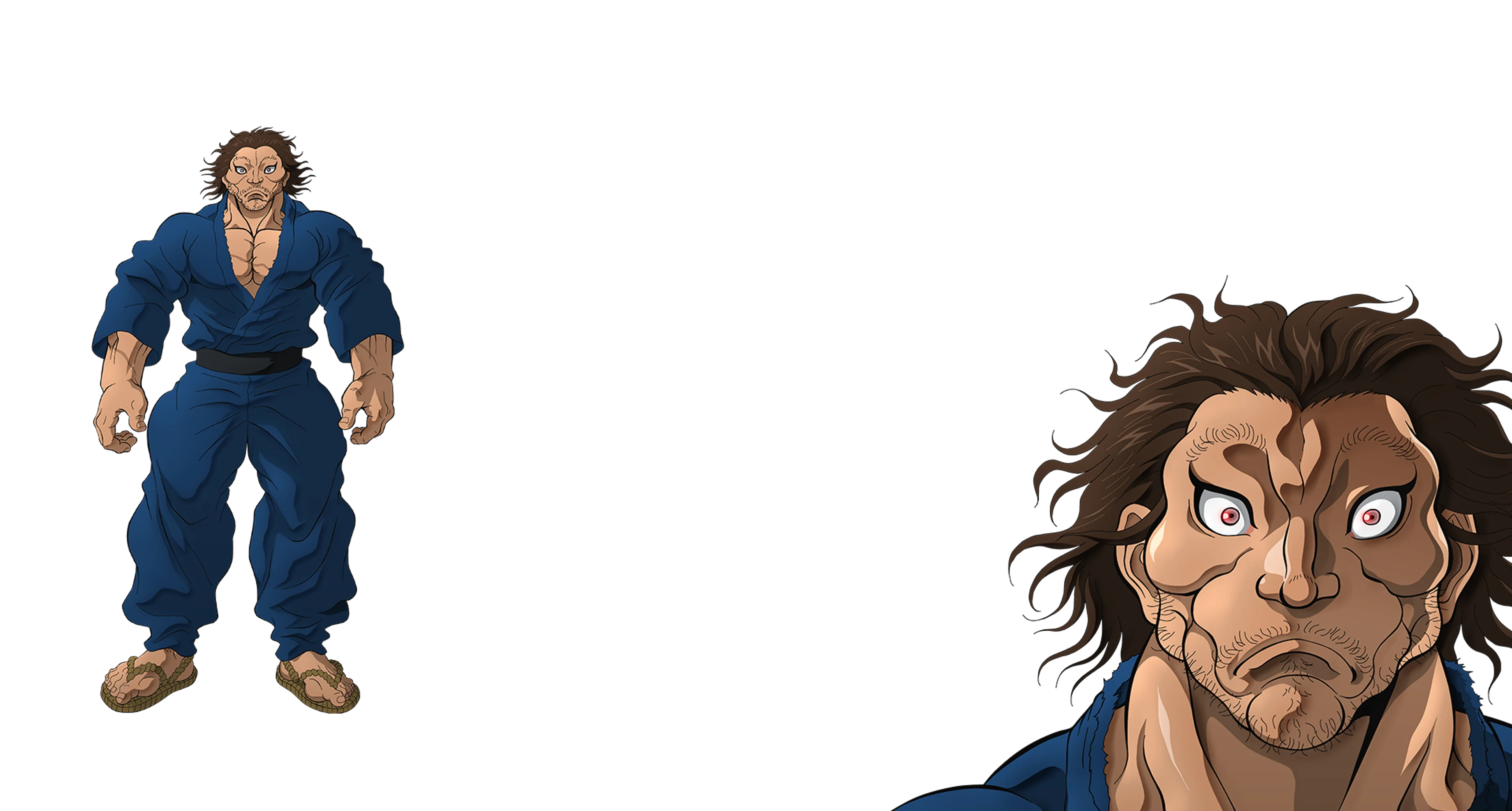 Miyamoto Musashi stands in official Baki-Dou character artwork.
