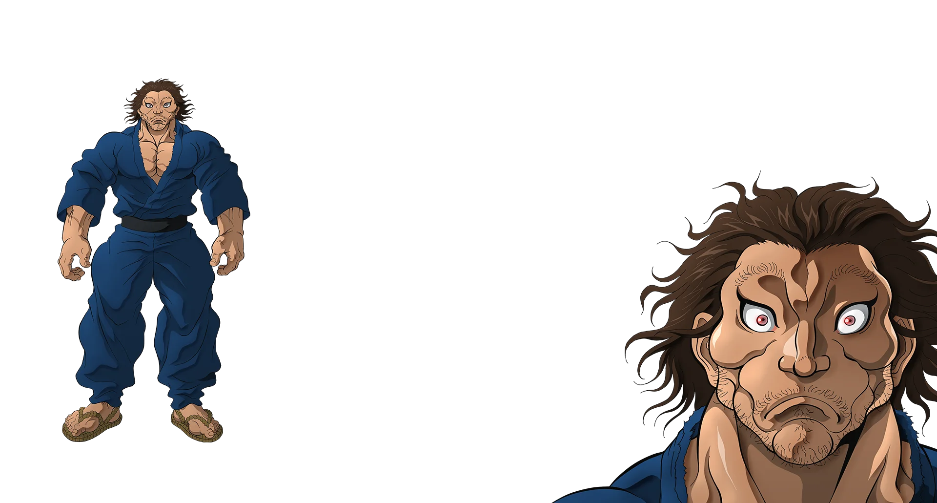 Miyamoto Musashi stands in official Baki-Dou character artwork.