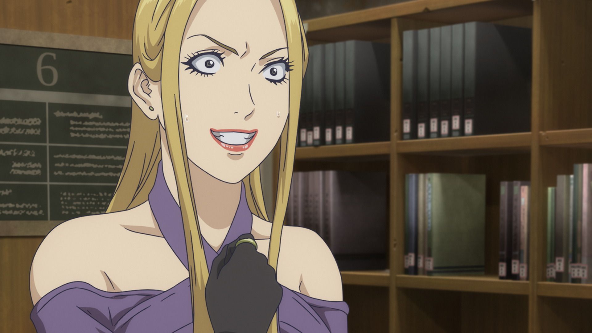 A Liar Game character reacts during a challenge.