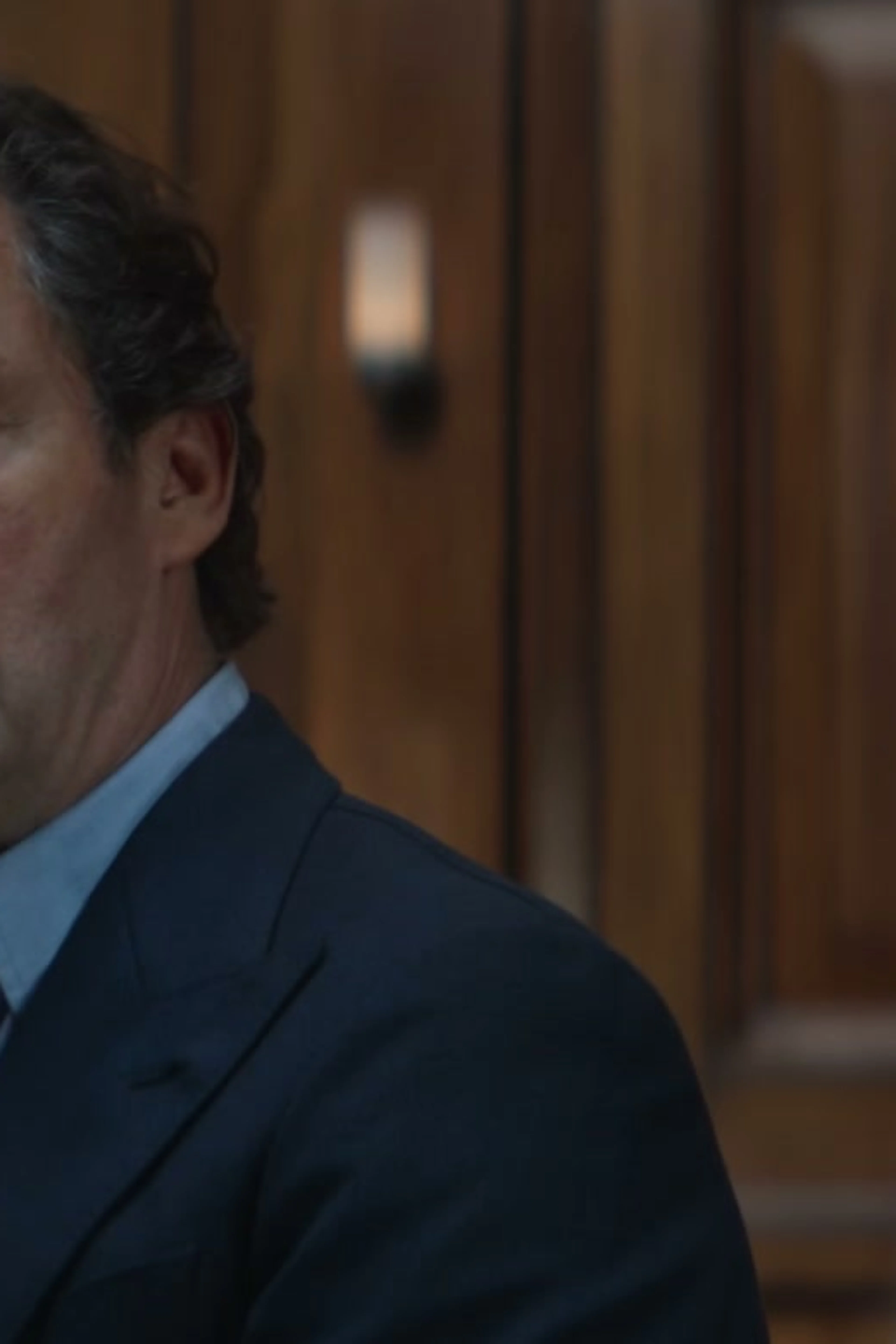 Dominic West appears as tech entrepreneur Morgan Henderson in WAR.