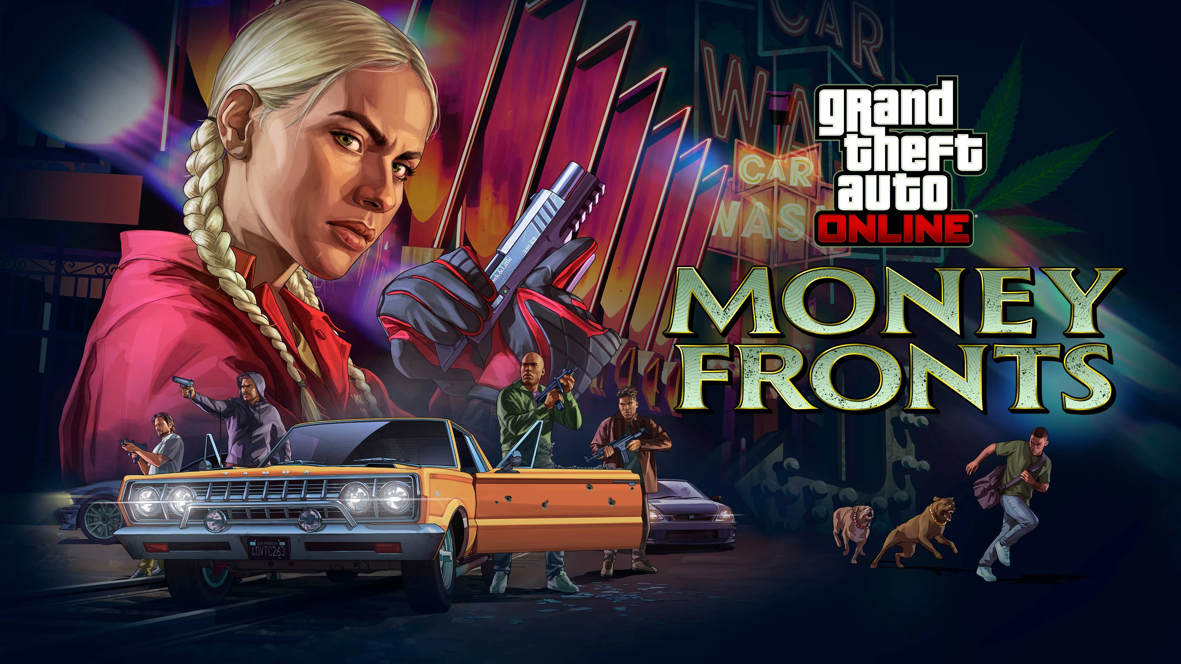 Official GTA Online Money Fronts artwork from Rockstar Games.