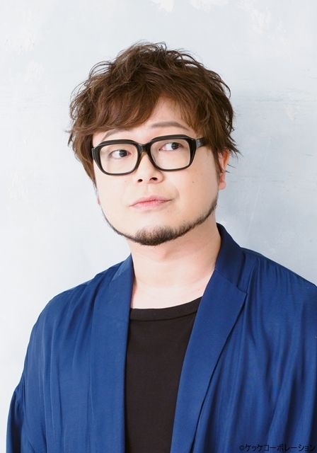 Japanese voice actor Kazuyuki Okitsu in an official Kekke Corporation portrait.