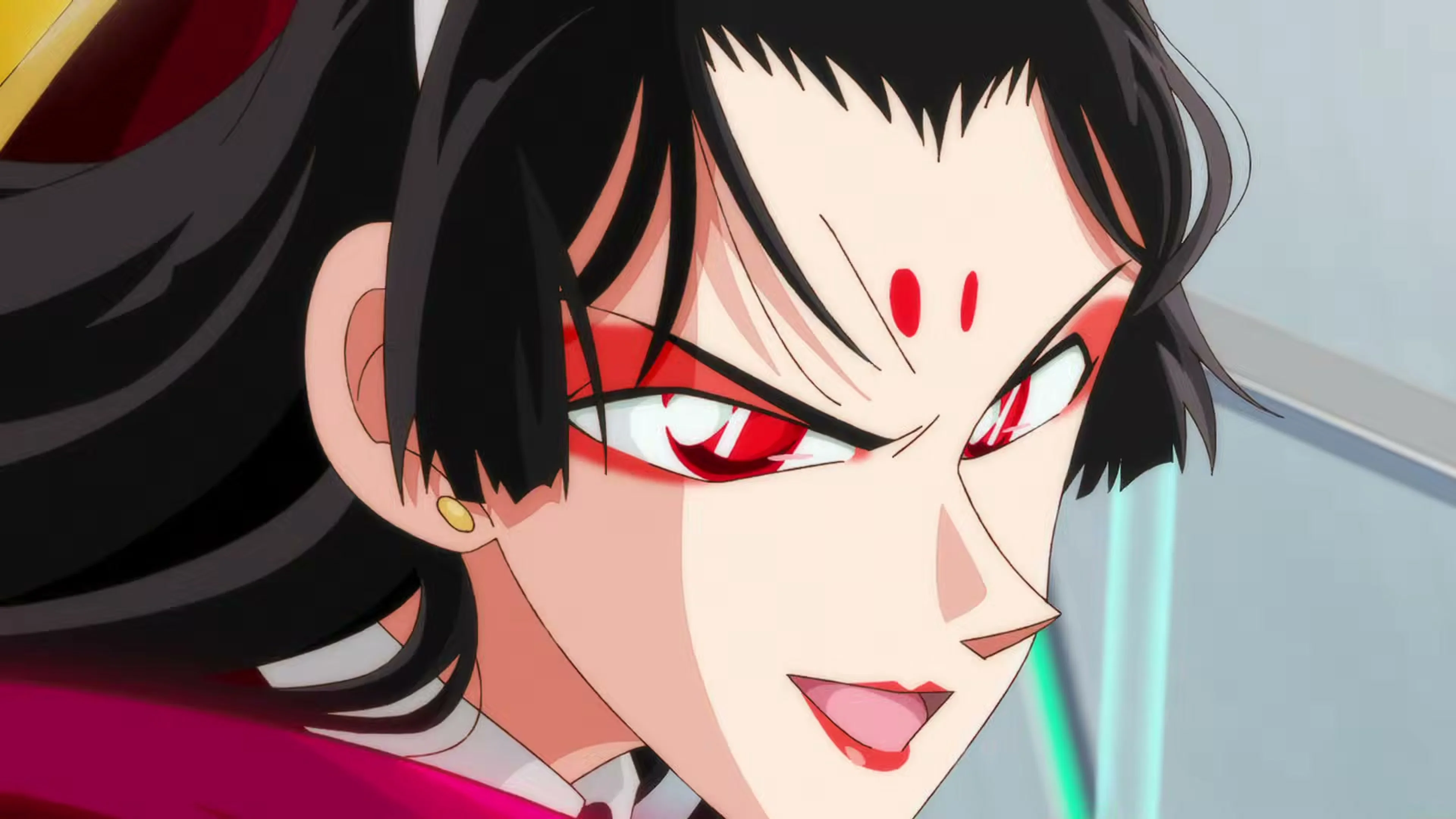 Kaguya looks ahead in YAIBA: Samurai Legend.