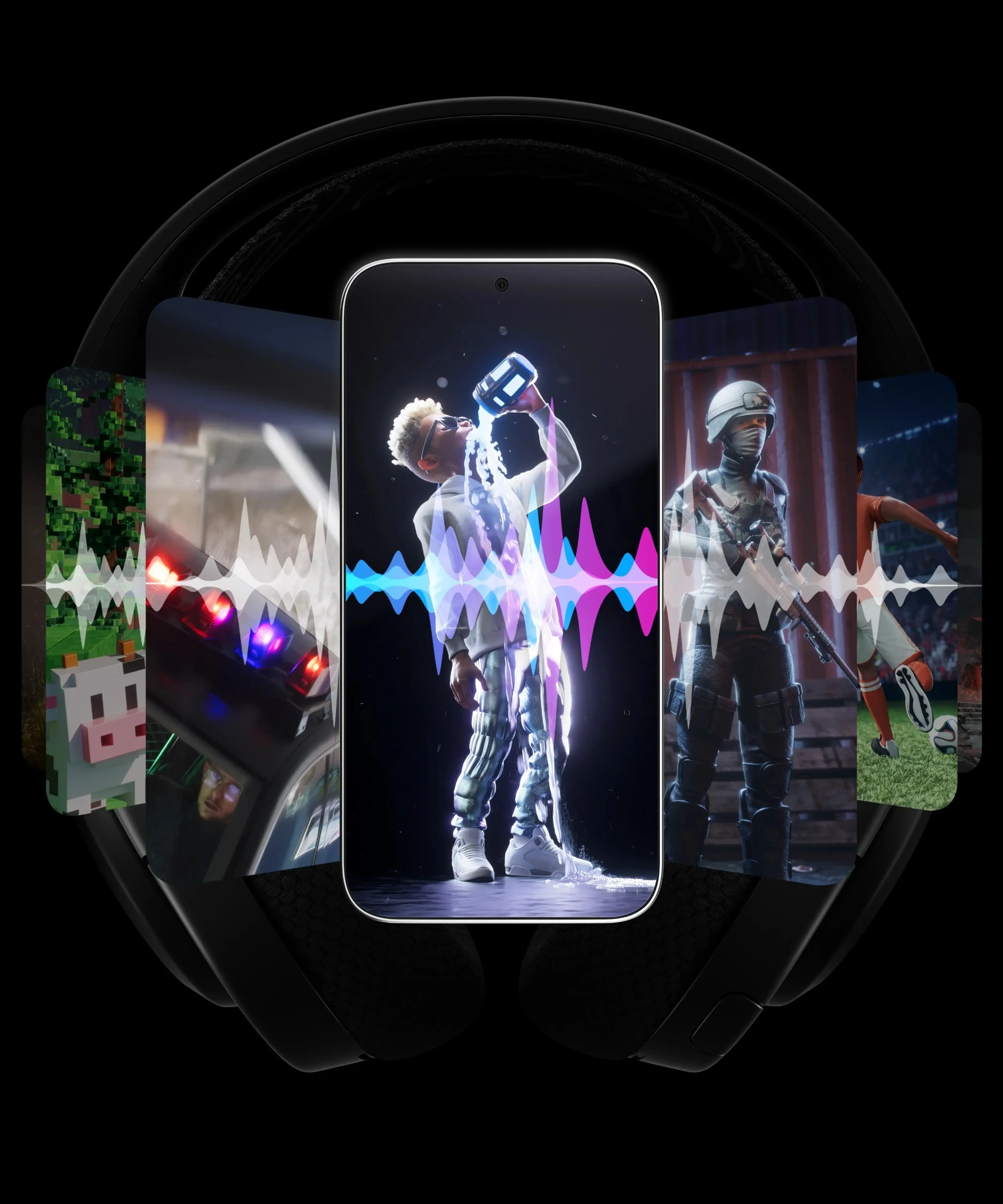 SteelSeries illustration of Nova 5 game sound presets in the Companion App