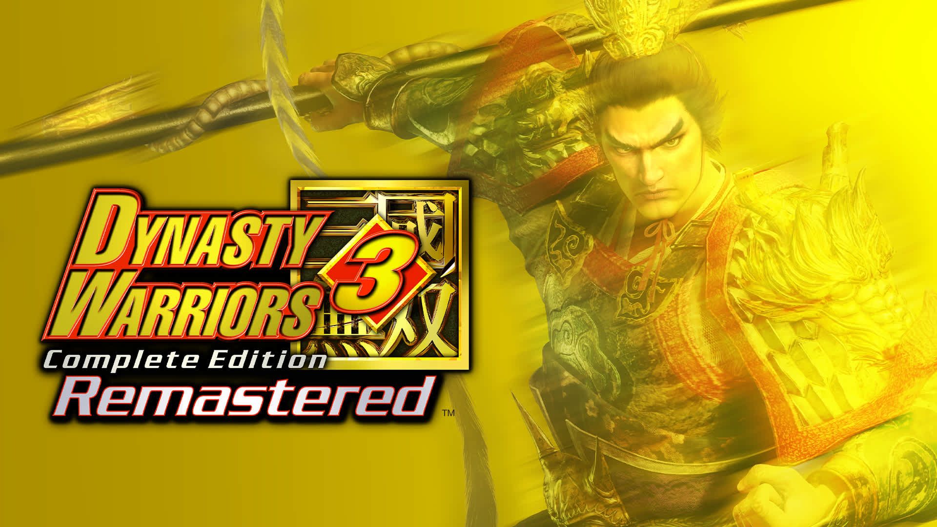 Official Dynasty Warriors 3 Complete Edition Remastered store artwork with the full game title and an armored officer.