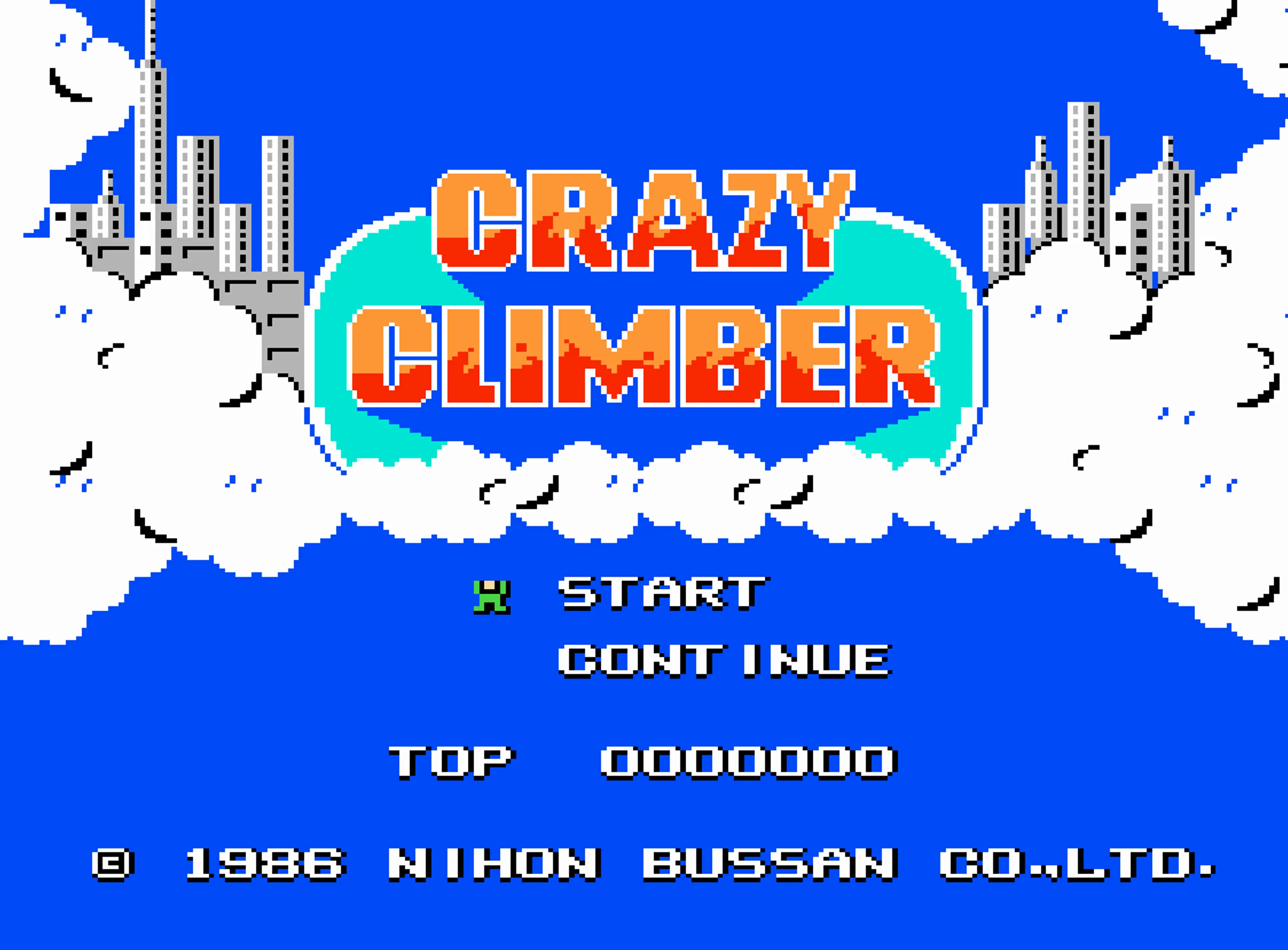 Crazy Climber title screen.
