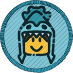 Official Kraken Daycare badge with Kraken Kid