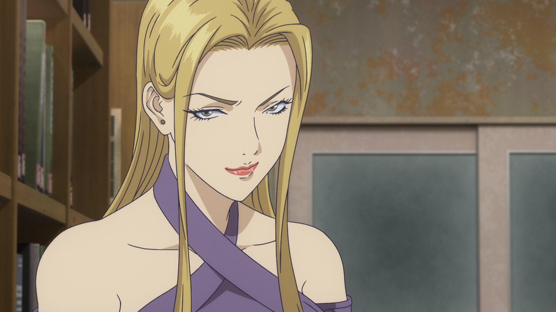 A Liar Game character in a purple outfit.