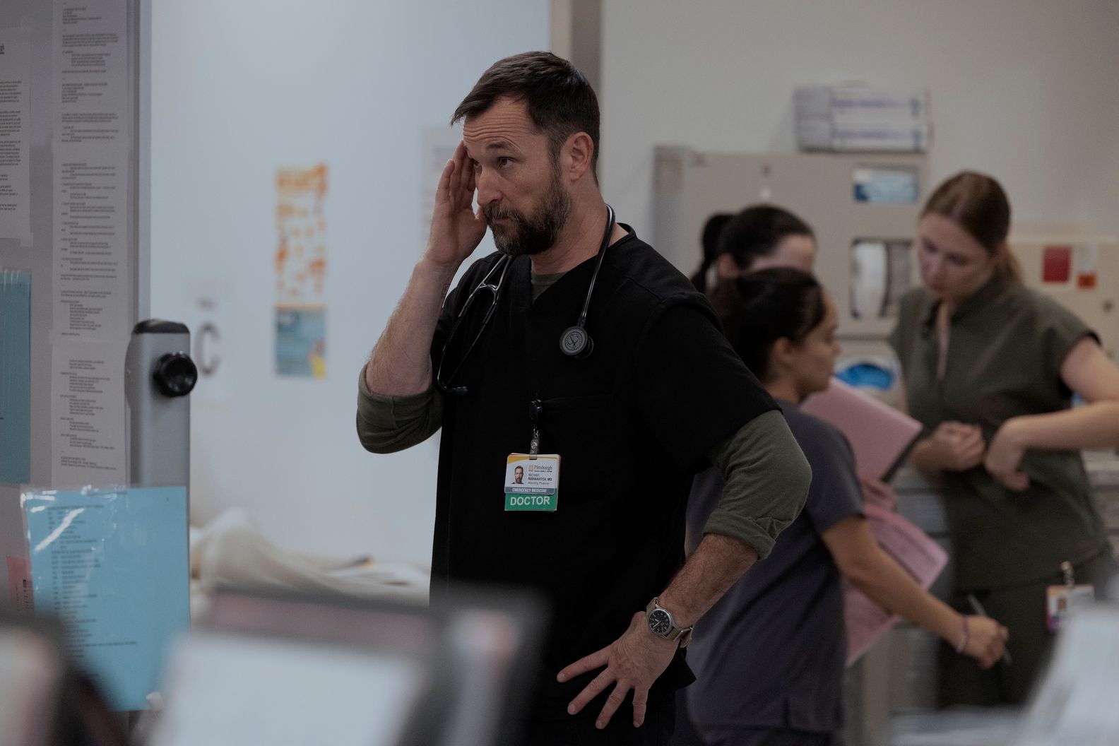 Noah Wyle as Dr. Robby in The Pitt Season 2.