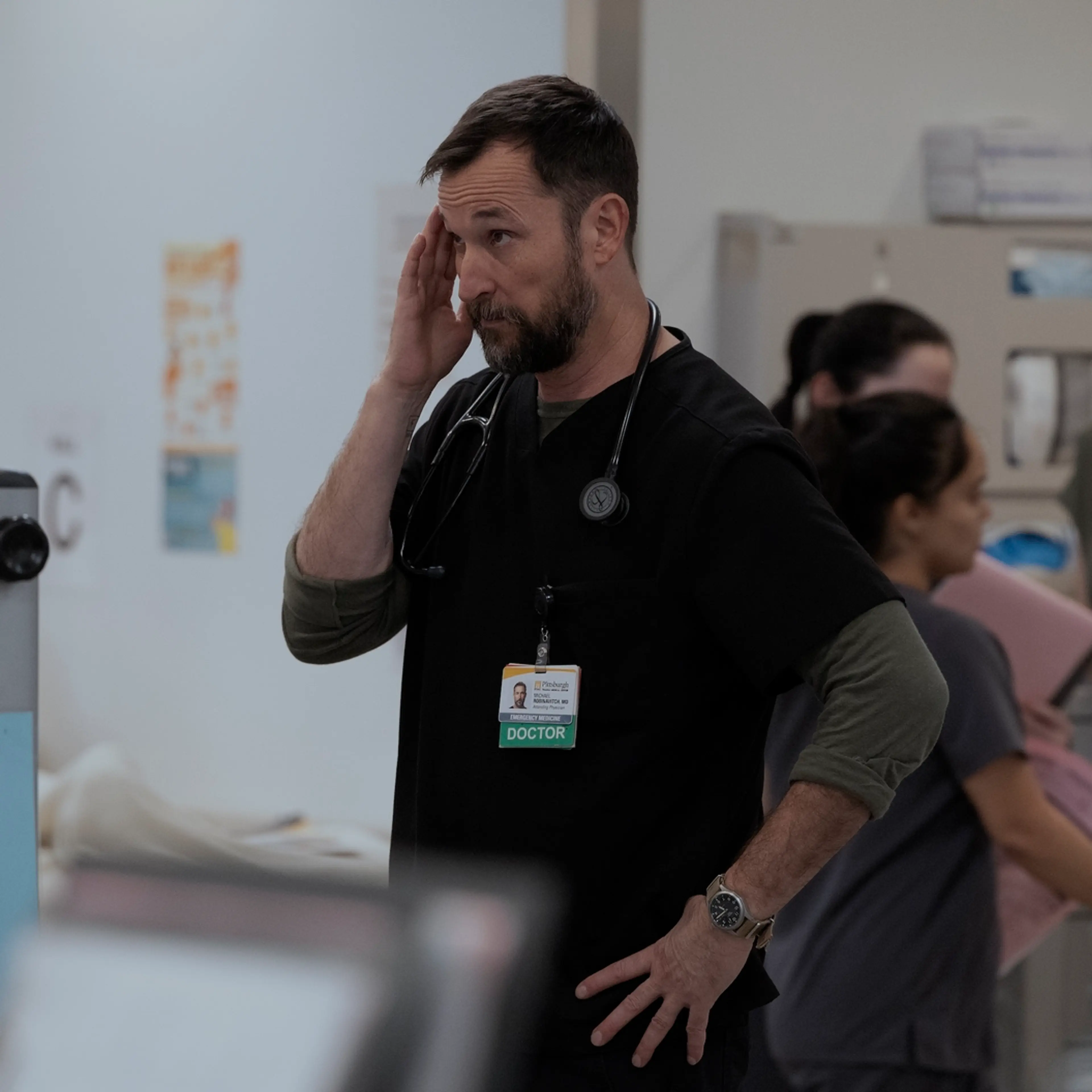 Noah Wyle as Dr. Robby in The Pitt Season 2.