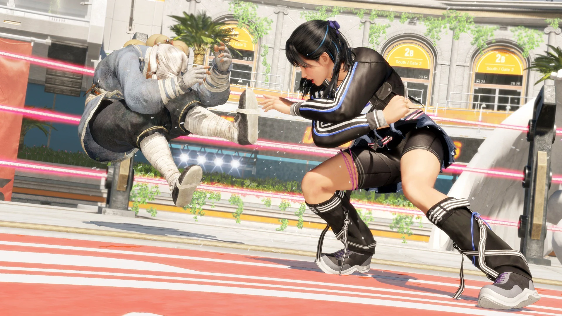 Minato strikes an opponent during a dance-based sequence in Dead or Alive 6 Last Round.