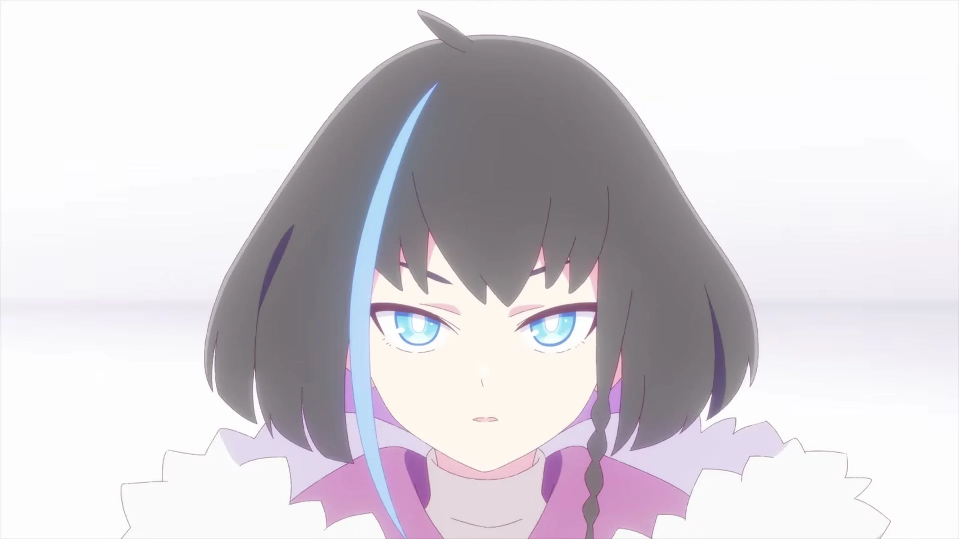 Shedar stands against a light background in the new anime trailer.