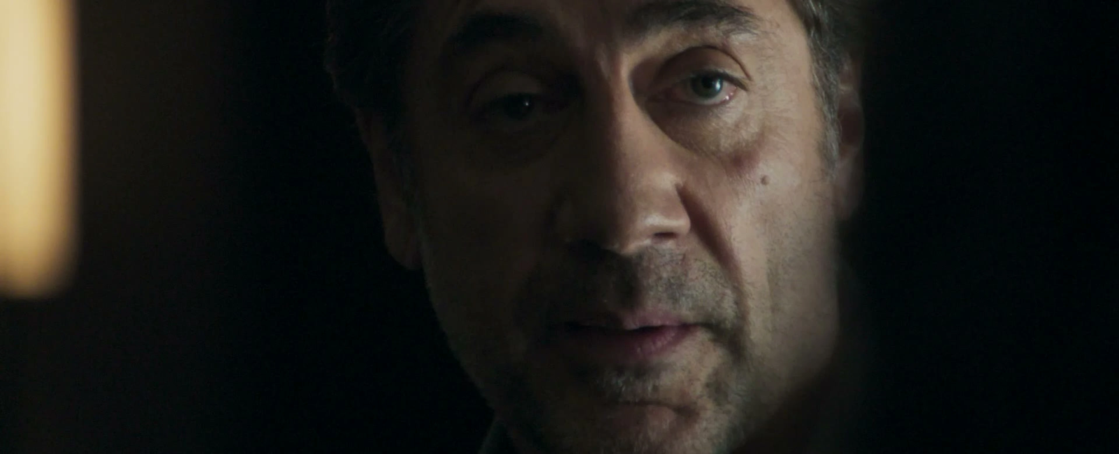 Javier Bardem appears in a sharp close-up from The Beloved film trailer.