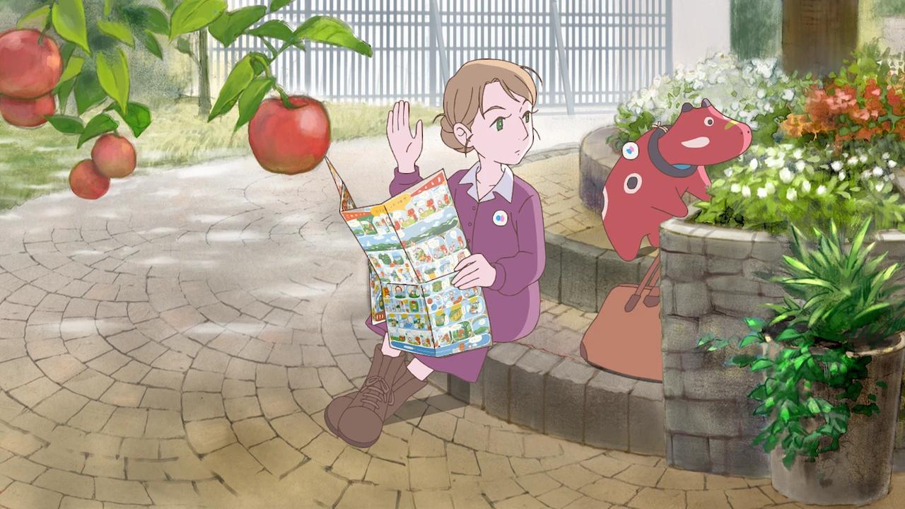 Sophie meets a local character while holding her map.
