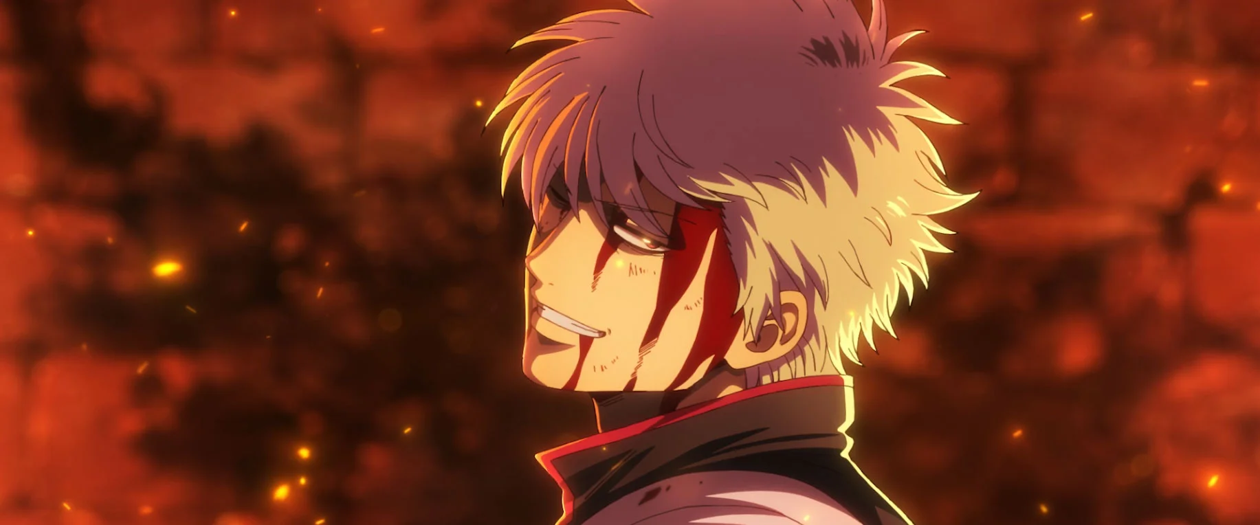 Gintoki faces the fight ahead in a bright official still from Gintama: Yoshiwara in Flames.