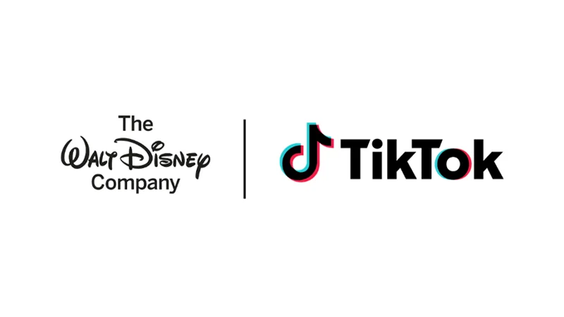 Disney and TikTok logos shown together