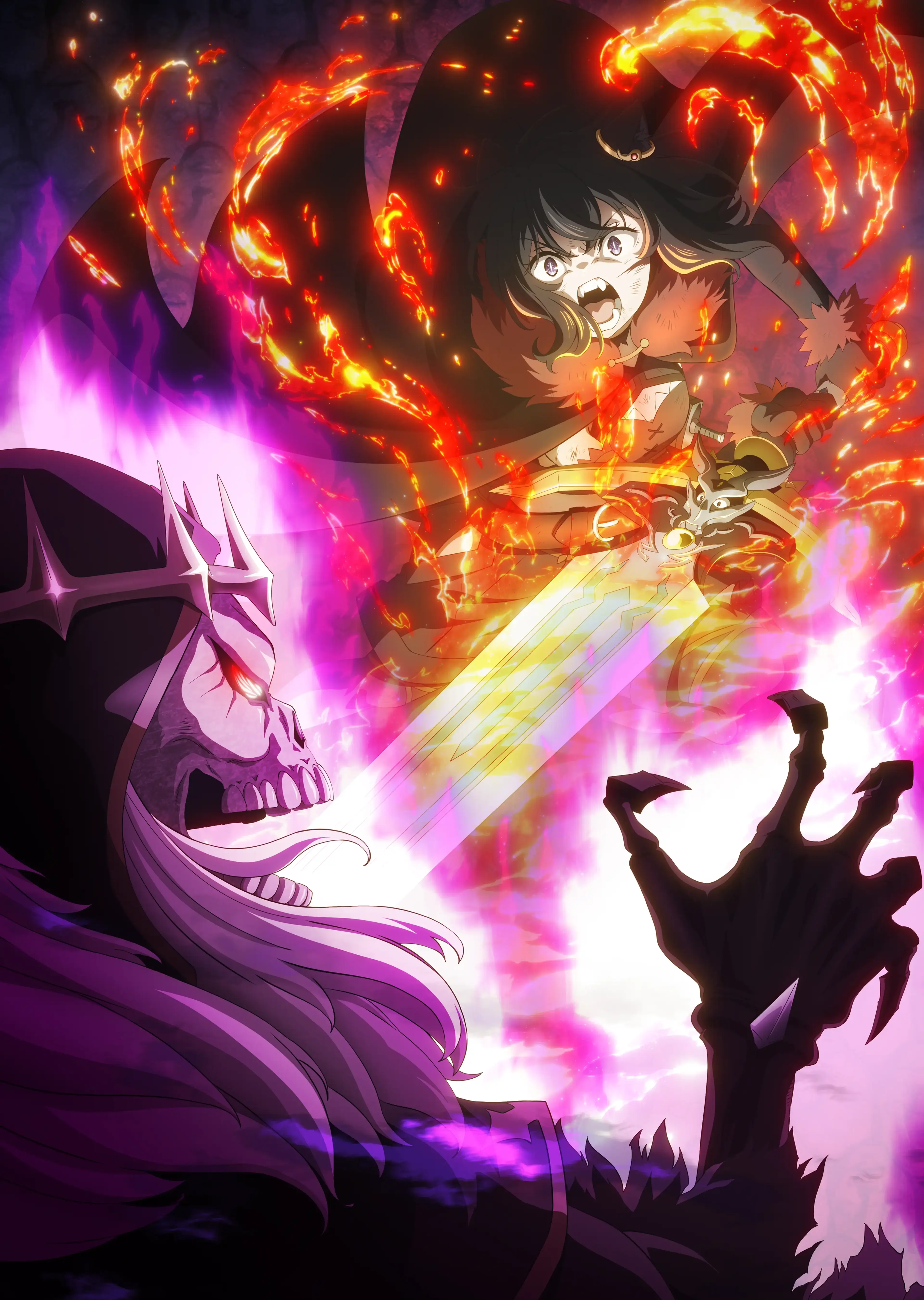 Fran attacks with Teacher in the official Season 2 character artwork.