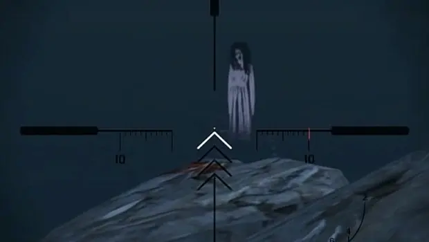 The ghost of Jolene Cranley-Evans appearing on Mount Gordo in GTA 5.
