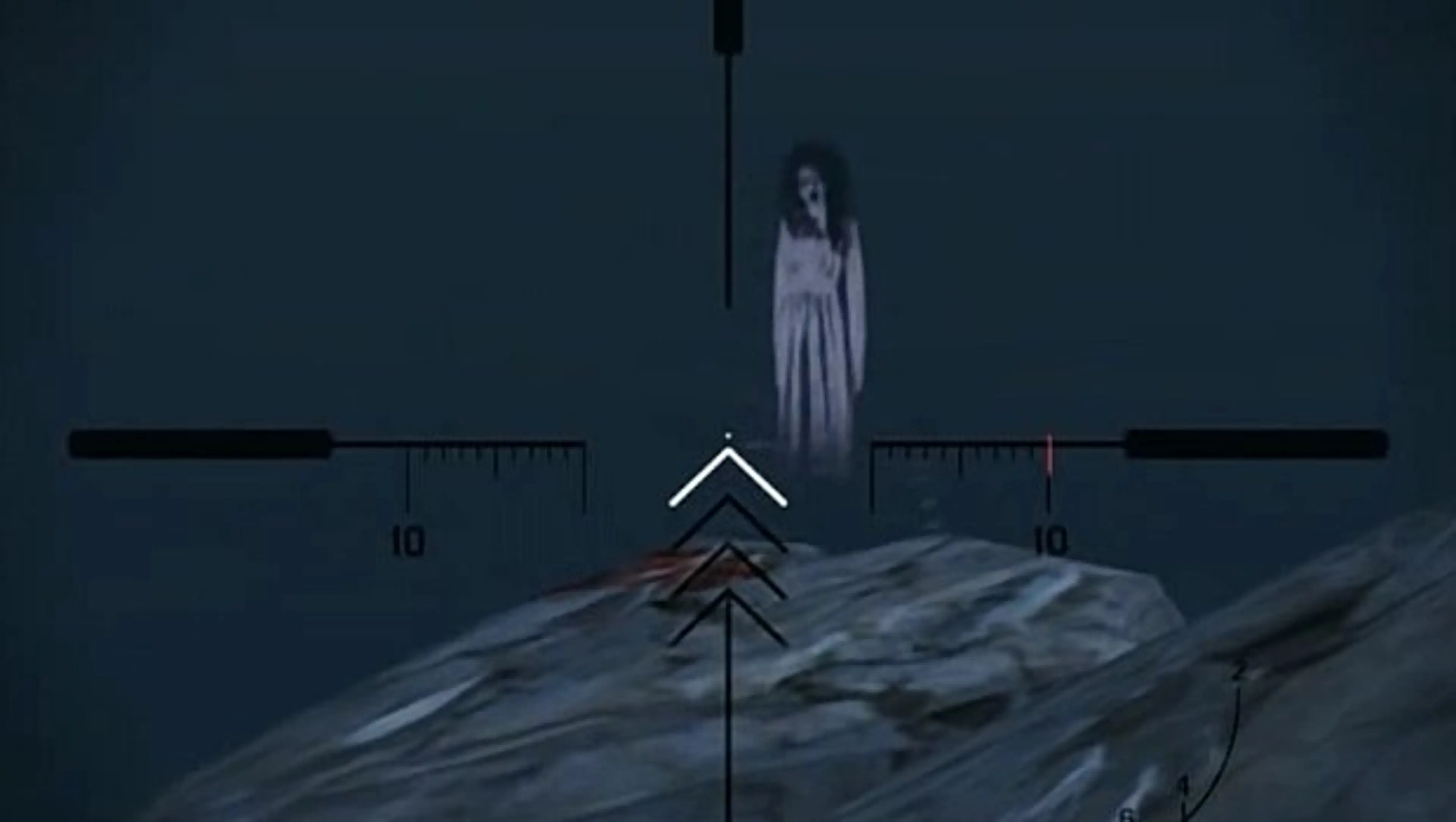 The ghost of Jolene Cranley-Evans appearing on Mount Gordo in GTA 5.