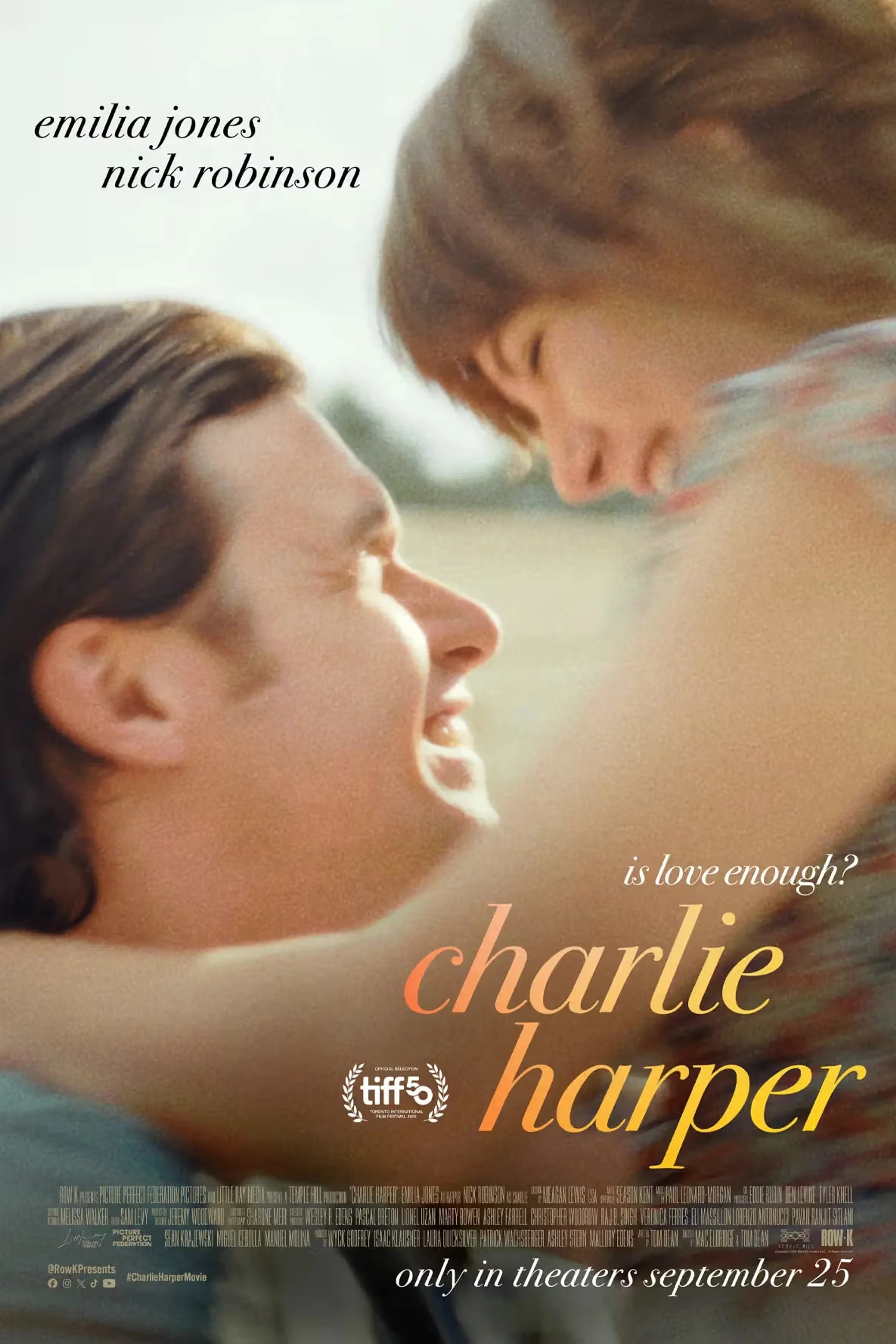 Official Charlie Harper poster features Emilia Jones and Nick Robinson as the couple.