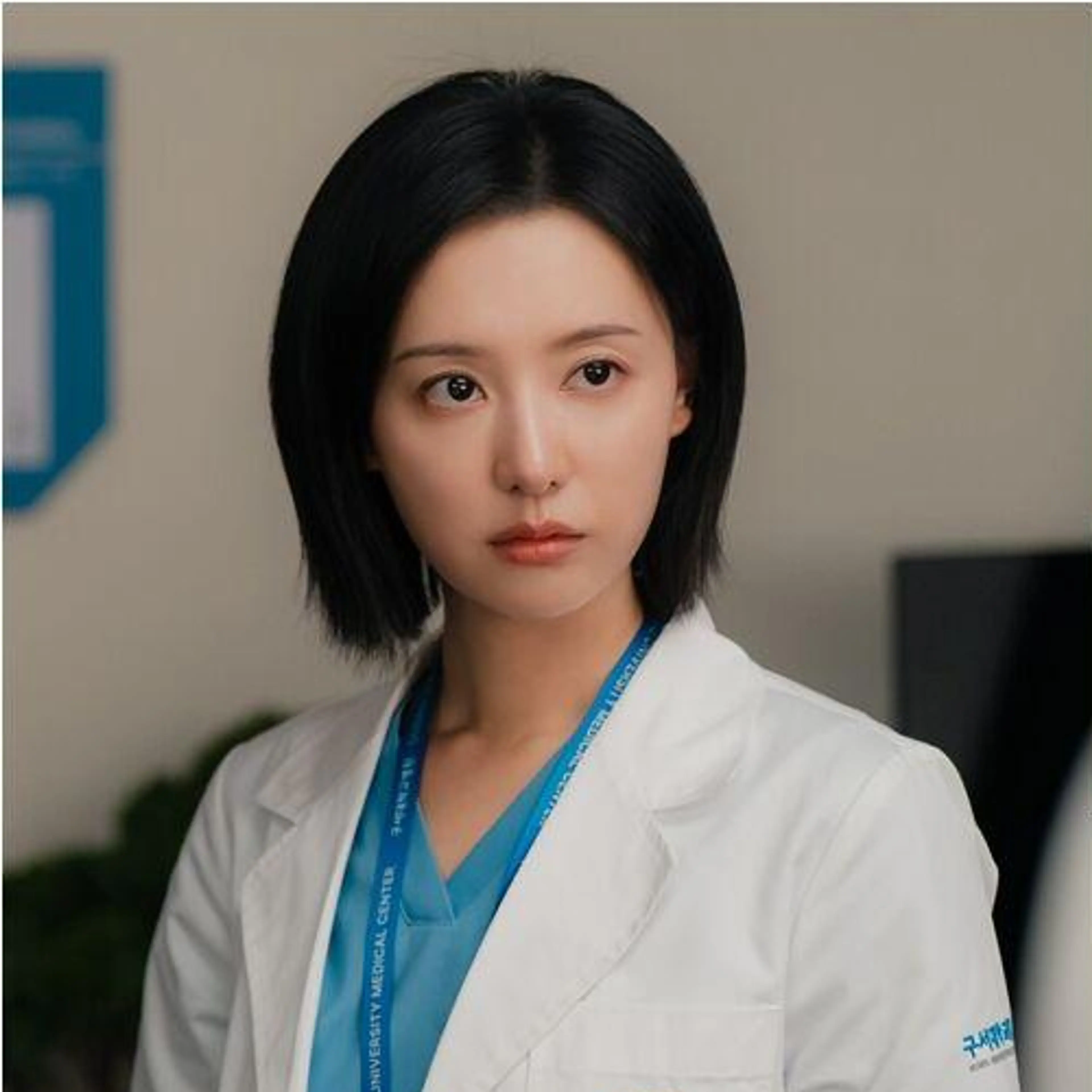 Kim Ji-won in official promotional imagery for Doctor X.