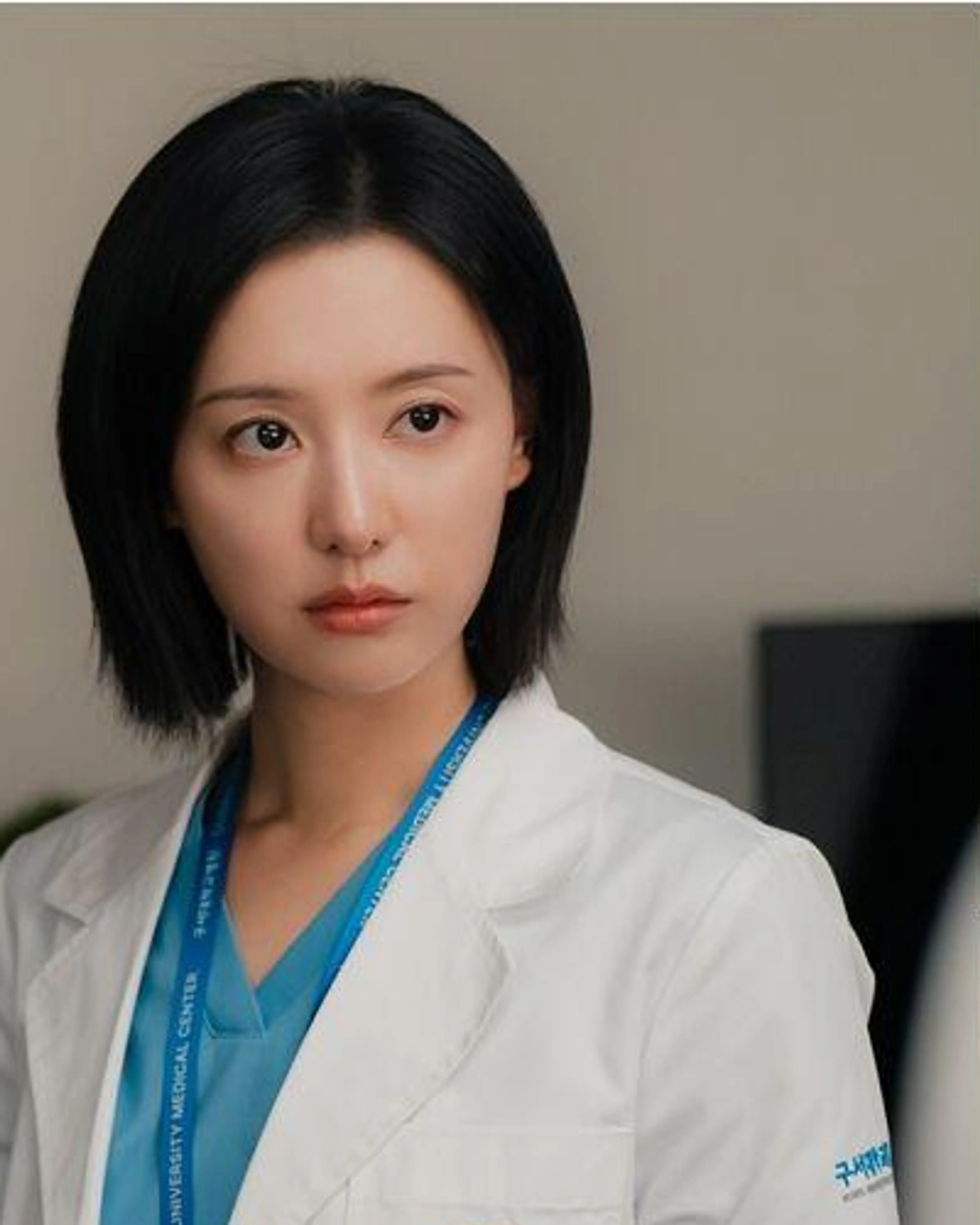 Kim Ji-won in official promotional imagery for Doctor X.