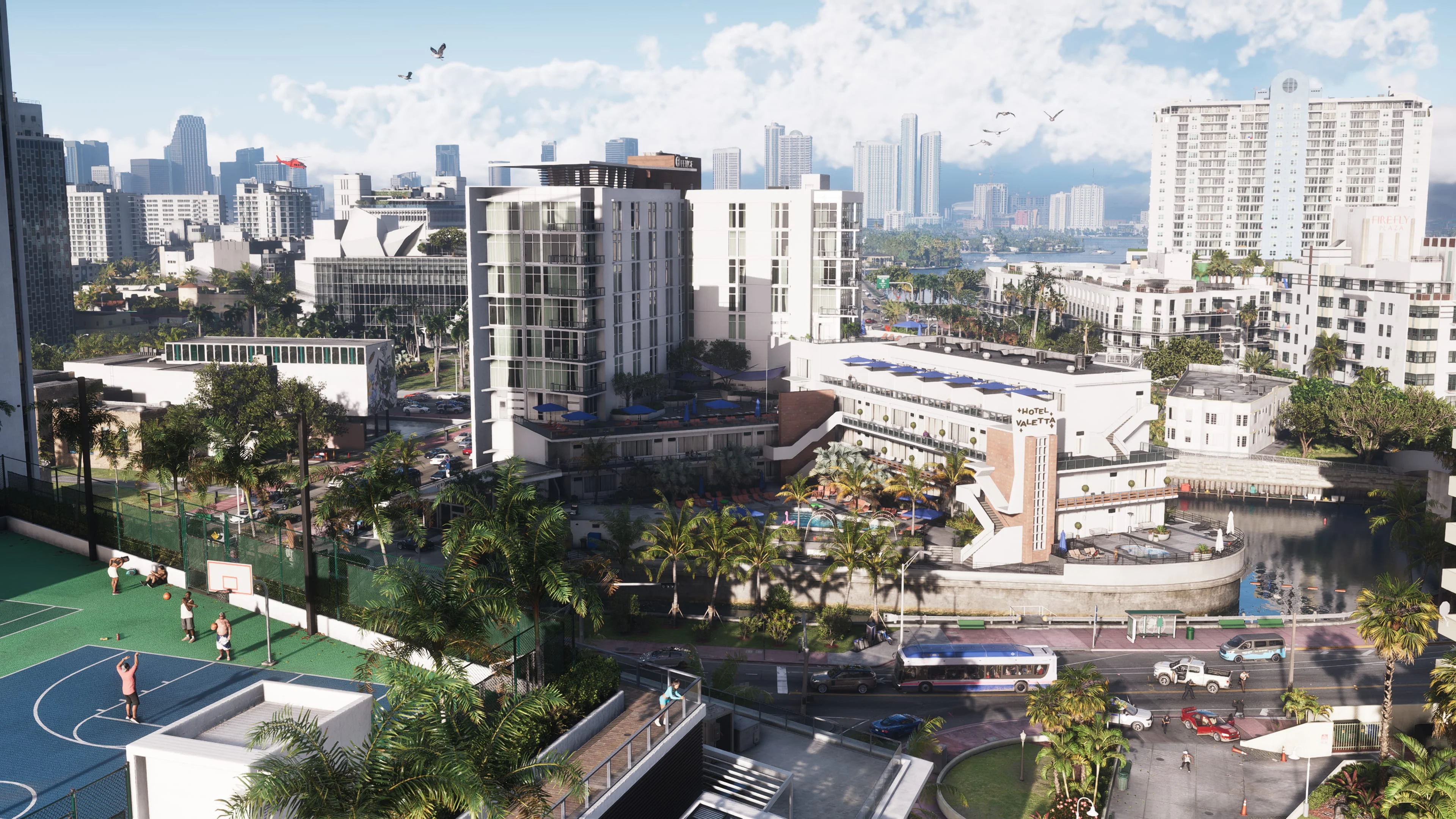 A wide view of Vice City in GTA 6.