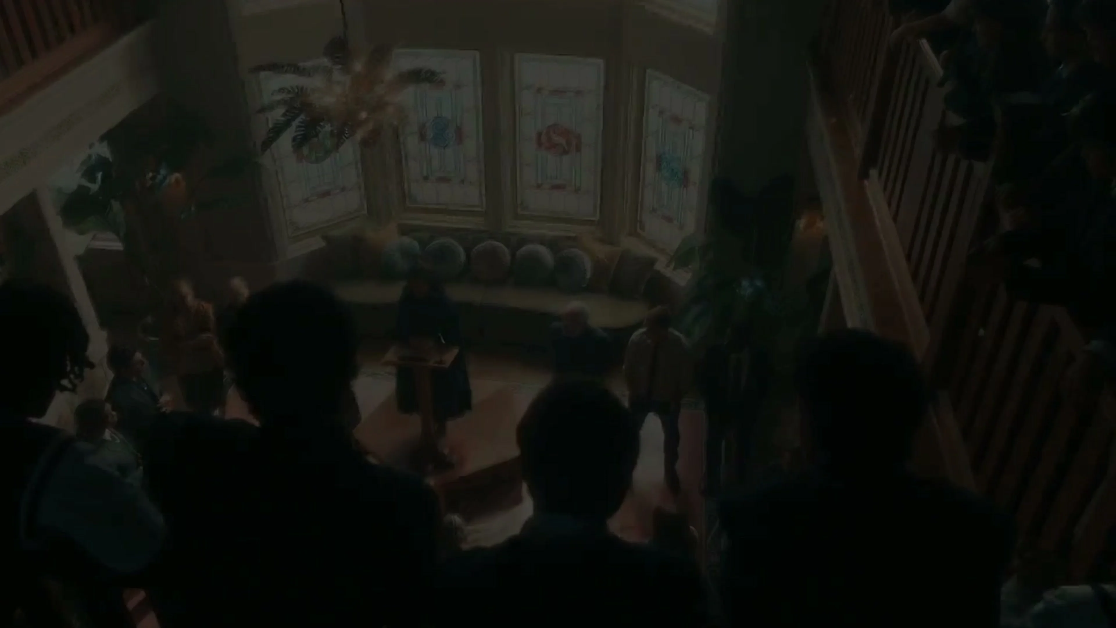 Students gather beneath the high ceiling of Coven Academy.