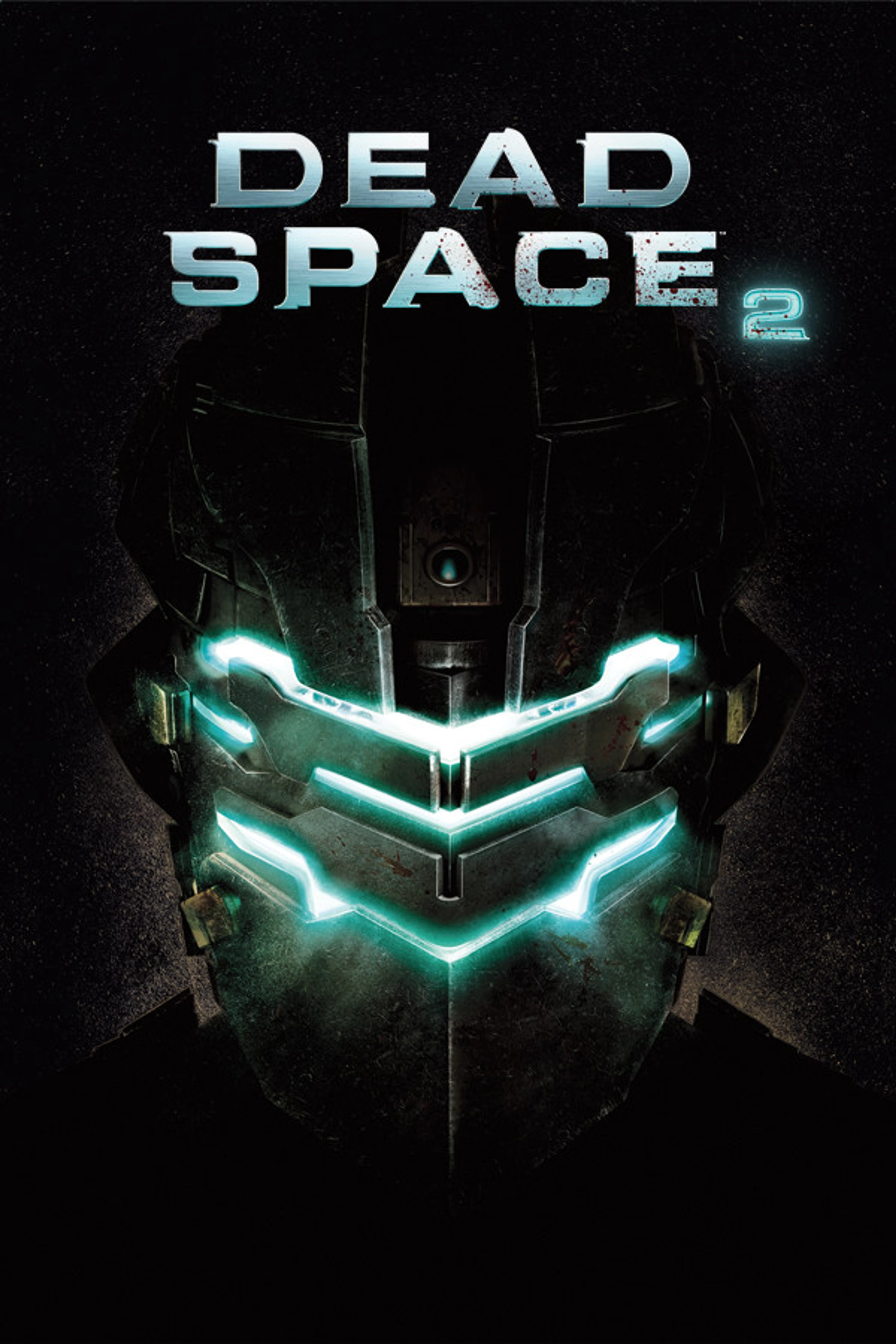 Official Dead Space 2 cover with Isaac Clarke’s dark helmet, glowing blue visor and native game title.